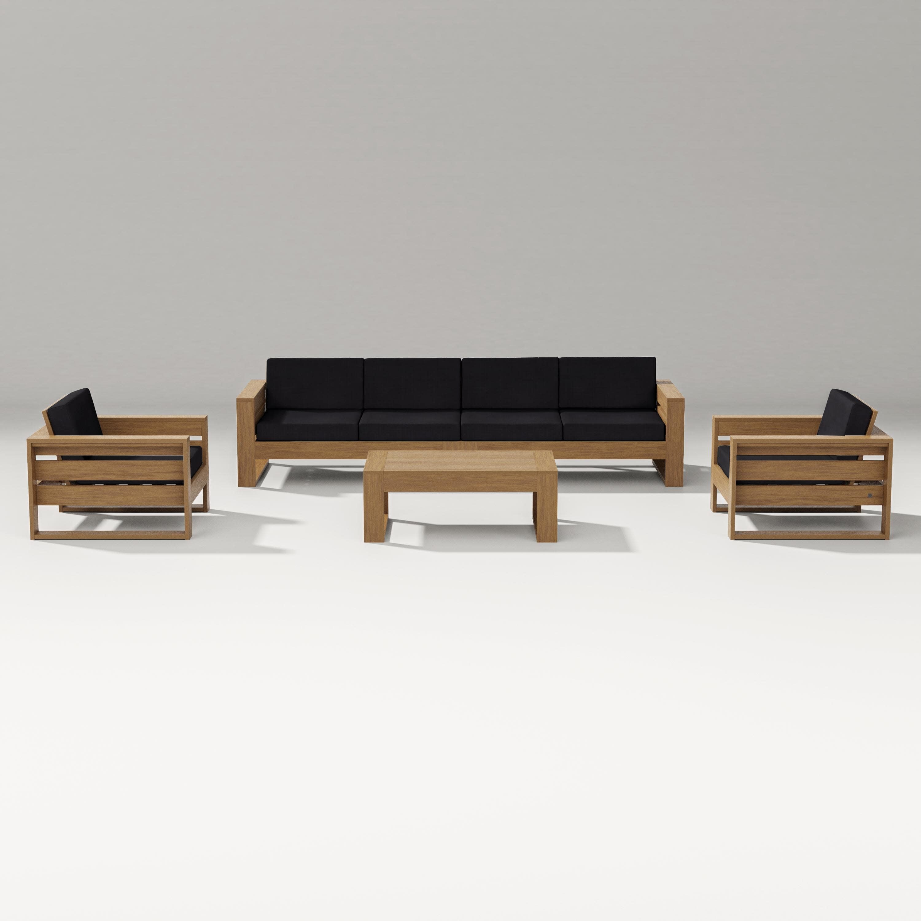 Latitude 5-Piece Lounge Sofa Set in Natural / Midnight Linen