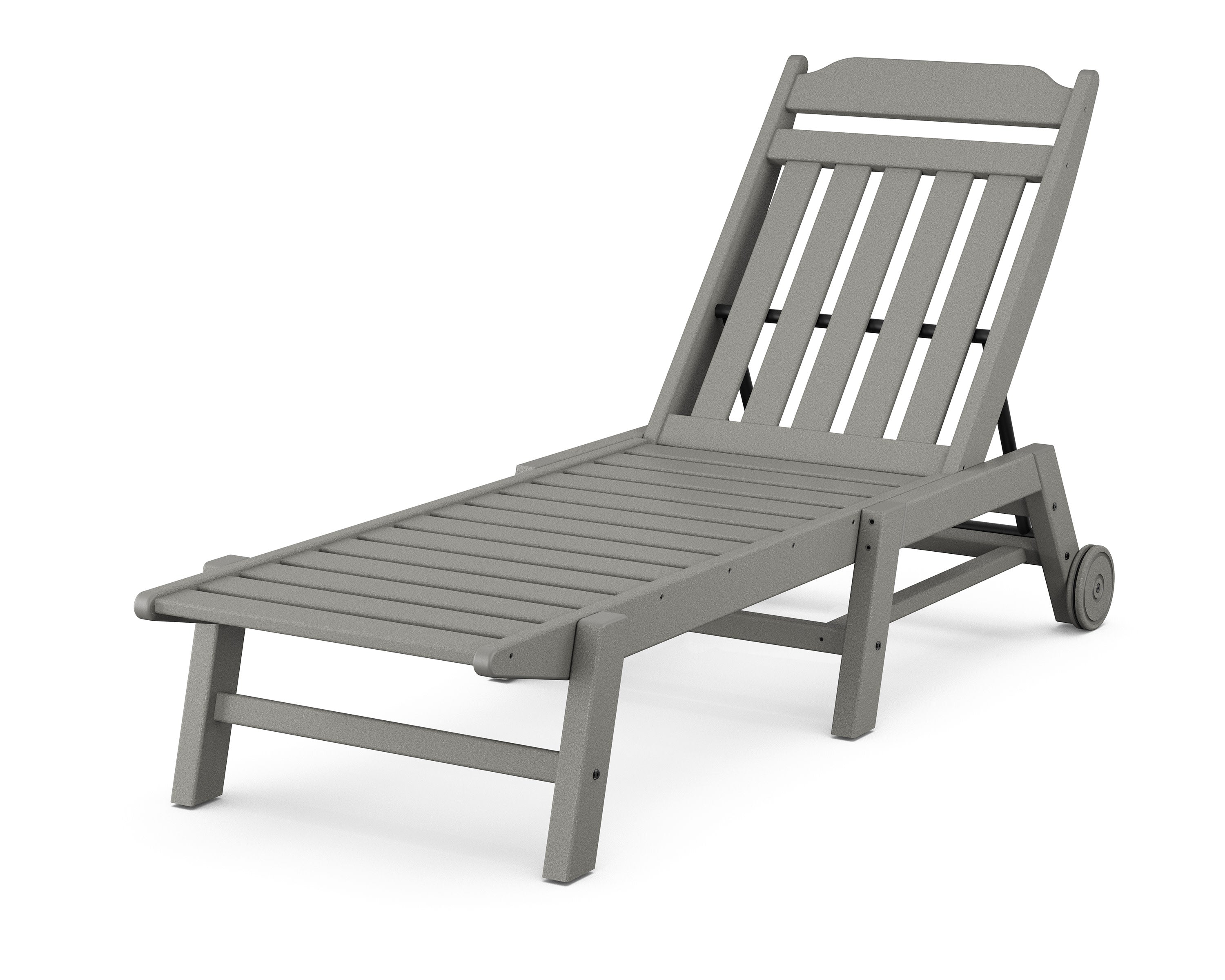 Cottage Chaise with Wheels in Slate Grey