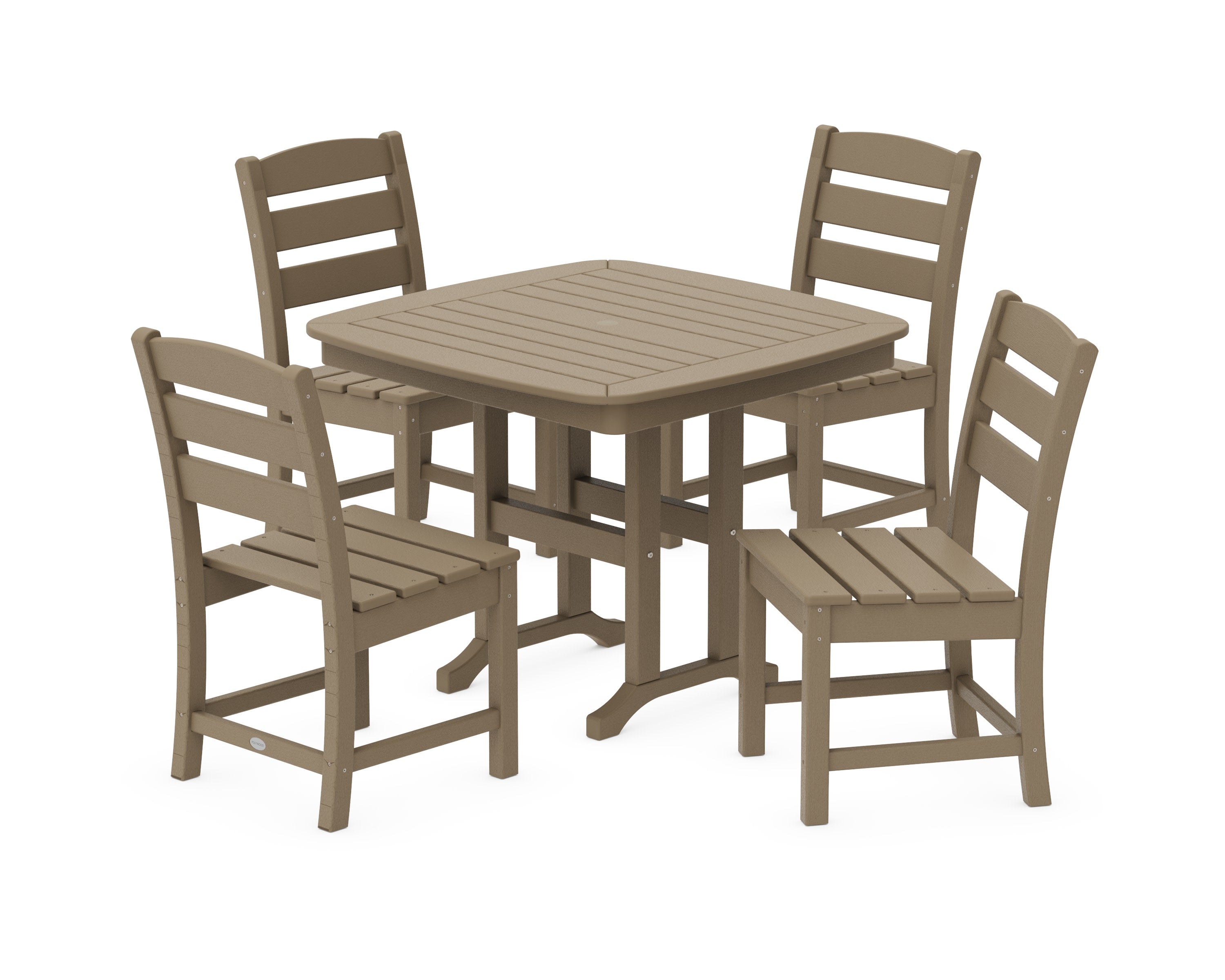 Lakeside 5-Piece Side Chair Dining Set in Vintage Sahara