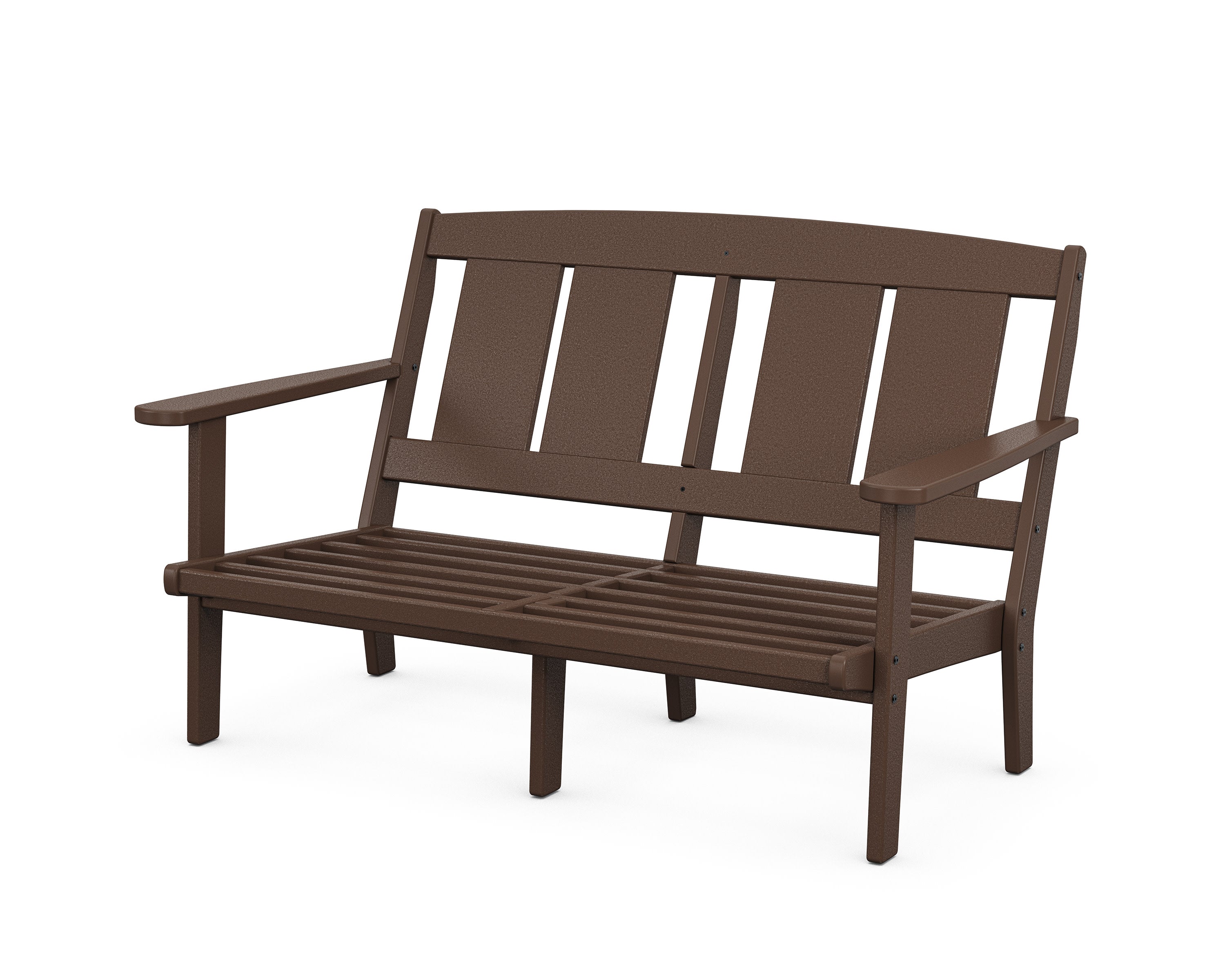 Mission Deep Seating Loveseat Frame in Mahogany