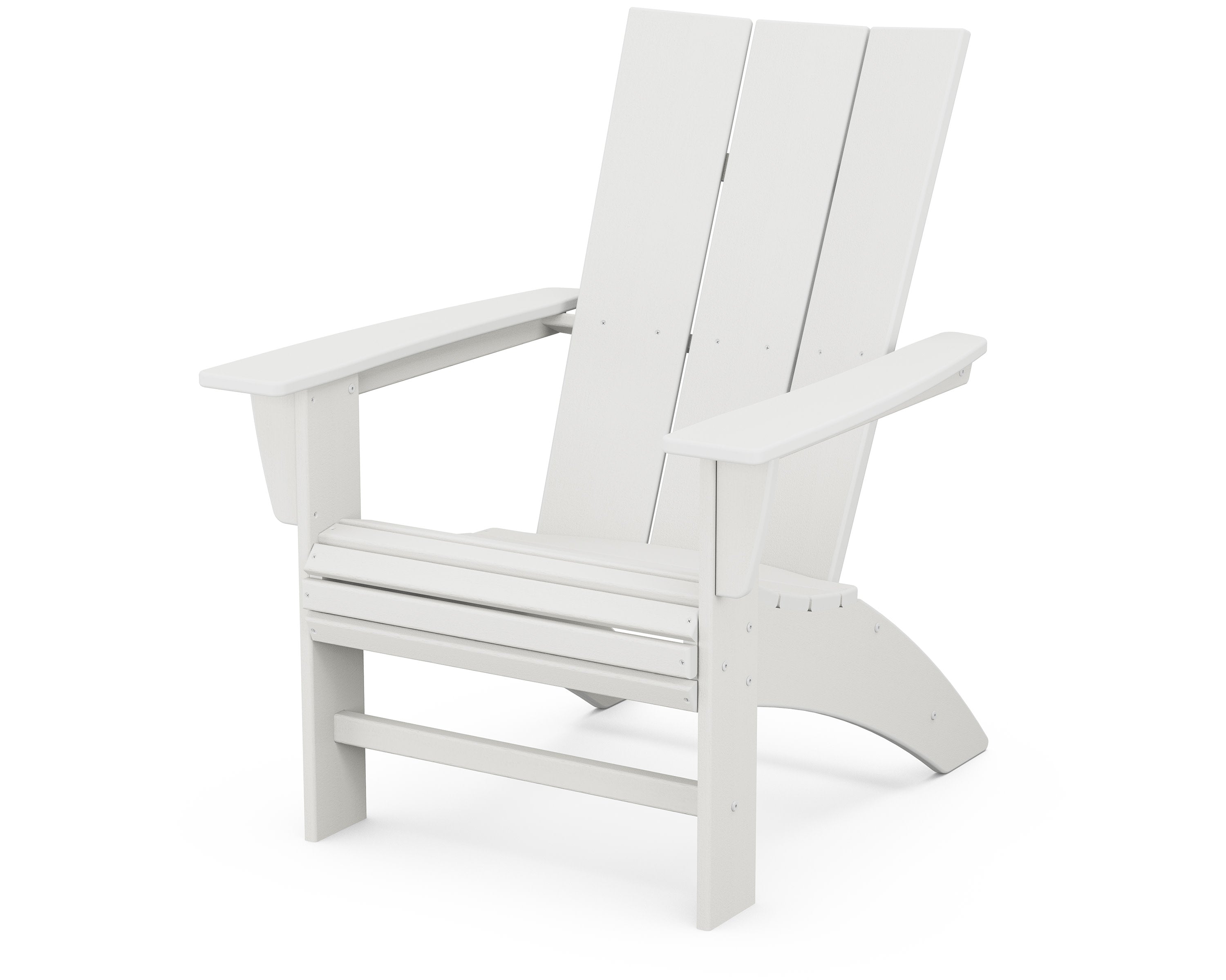 Modern Curveback Adirondack Chair in Vintage White