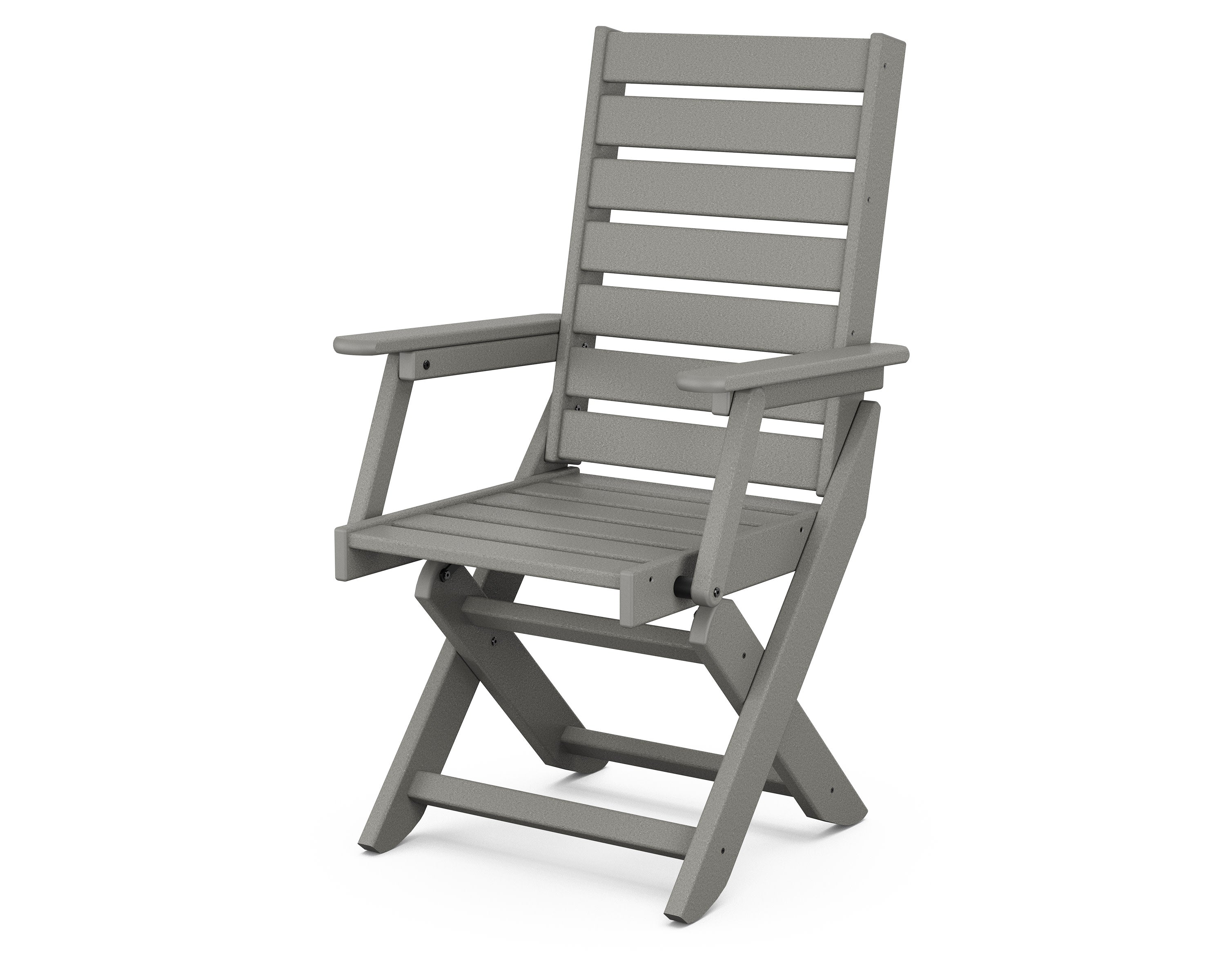 Captain Folding Dining Chair in Slate Grey