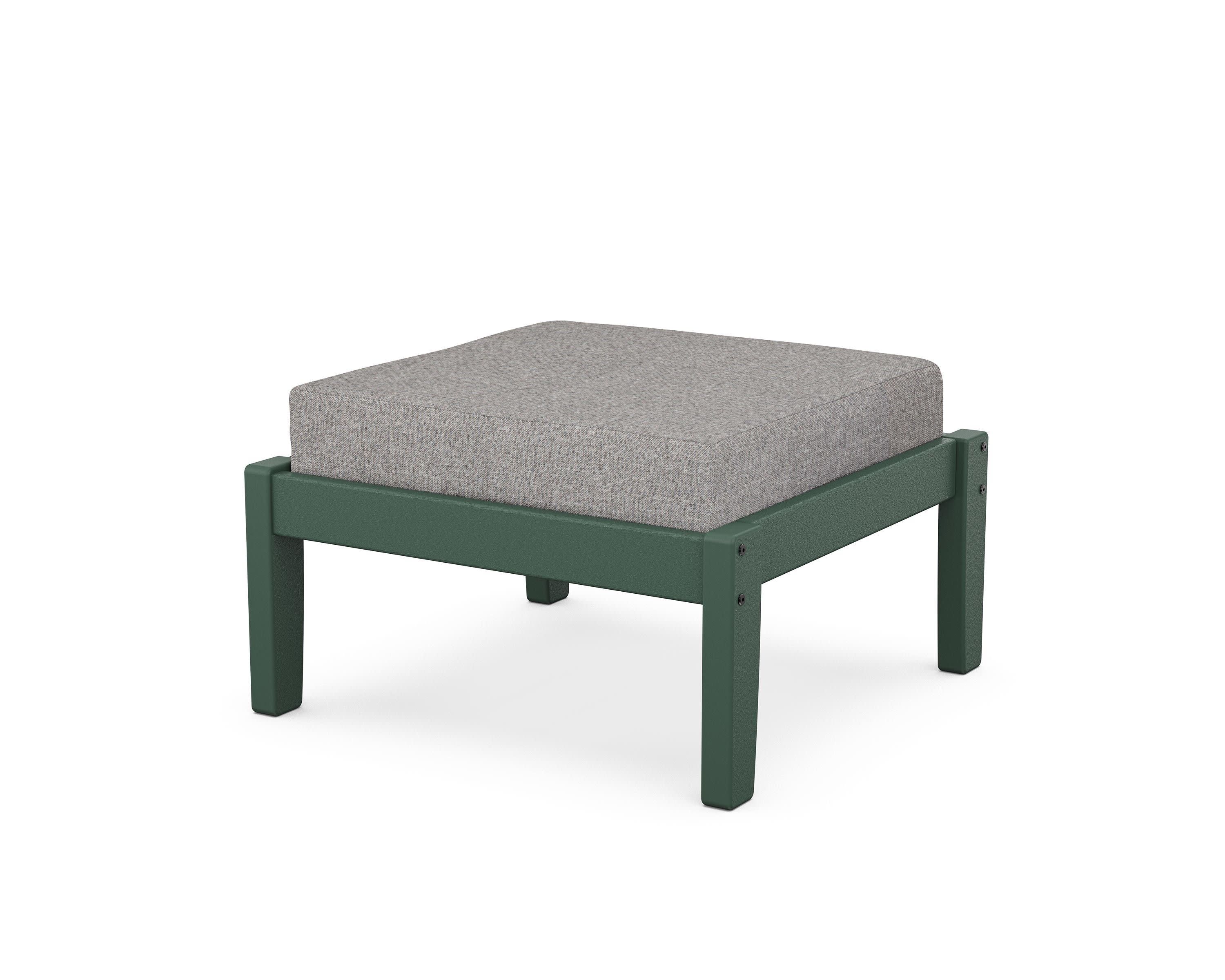 Deep Seating Ottoman in Green / Grey Mist