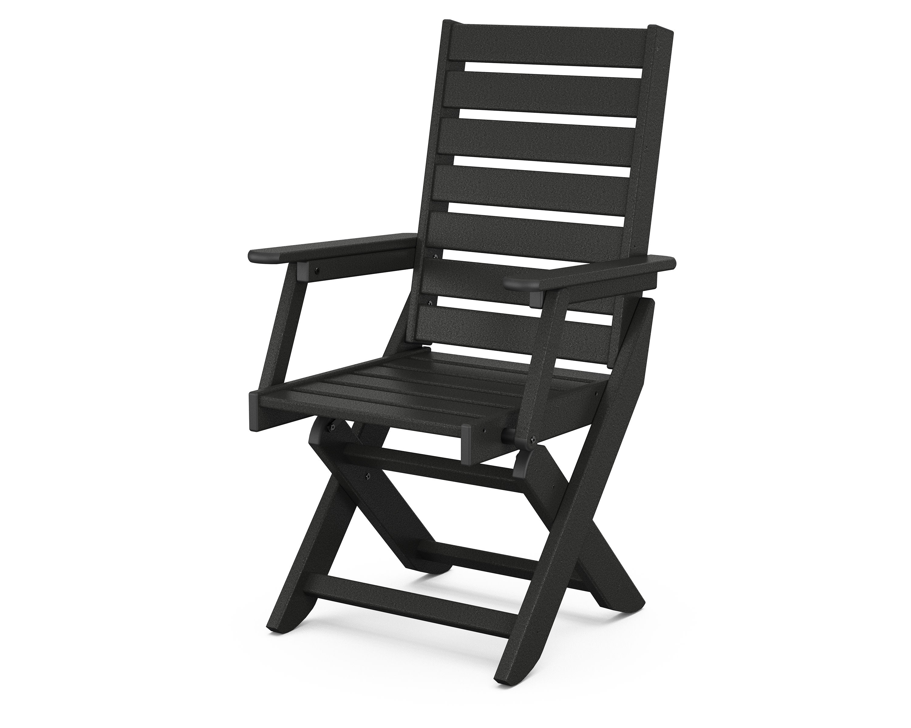 Captain Folding Dining Chair in Black