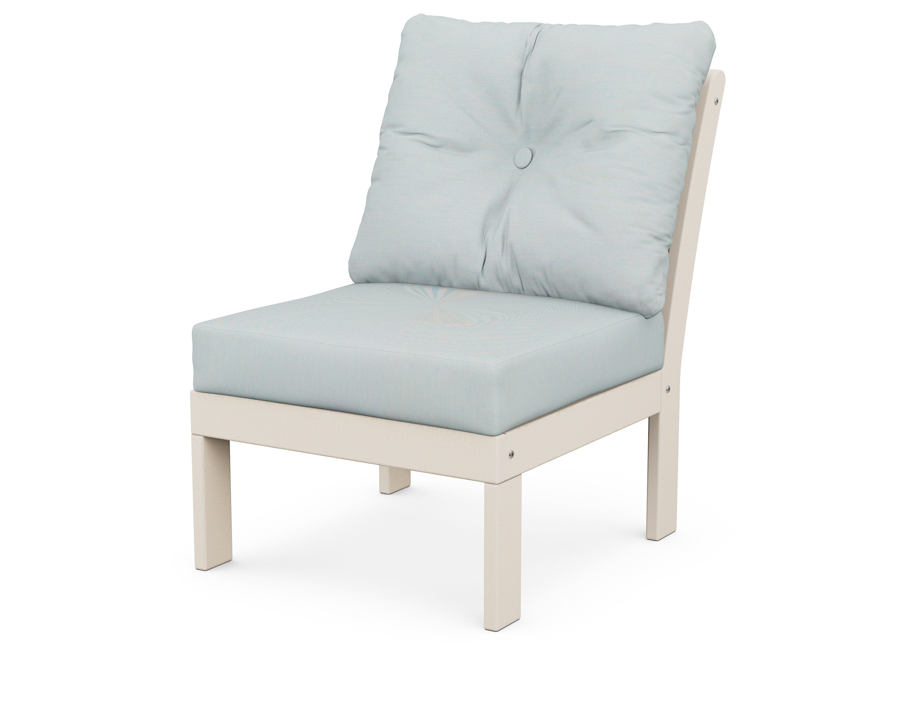 Vineyard Modular Armless Chair in Sand / Spa