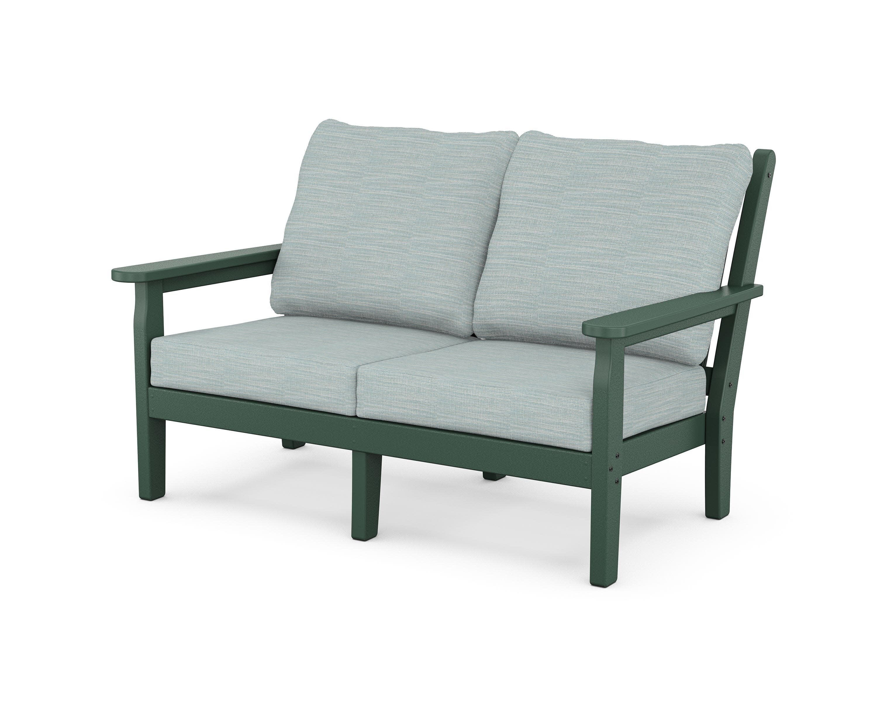 Chippendale Deep Seating Loveseat in Green / Soothe Mist