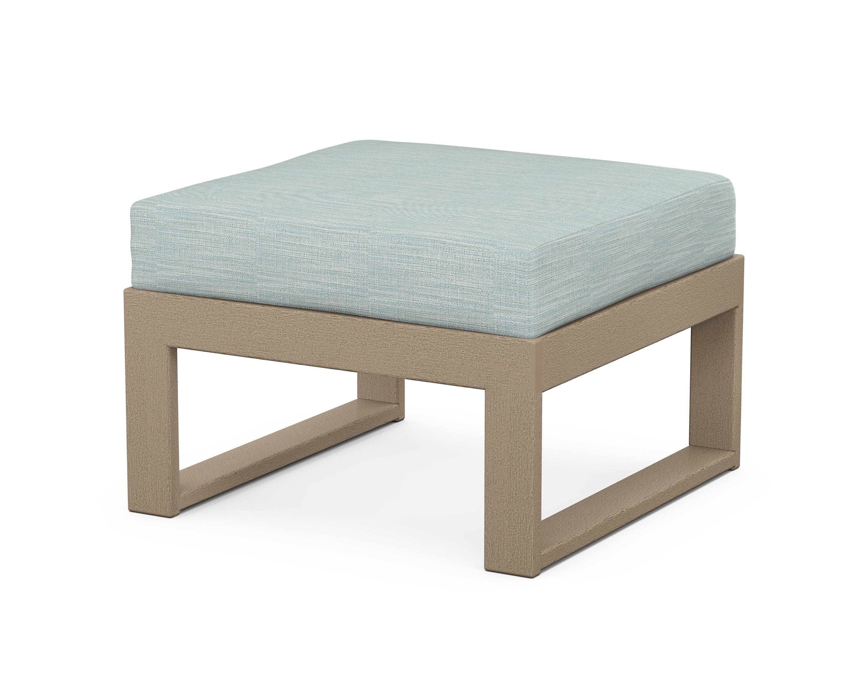 Modular Ottoman - Modern in Vintage Sahara / Soothe Mist