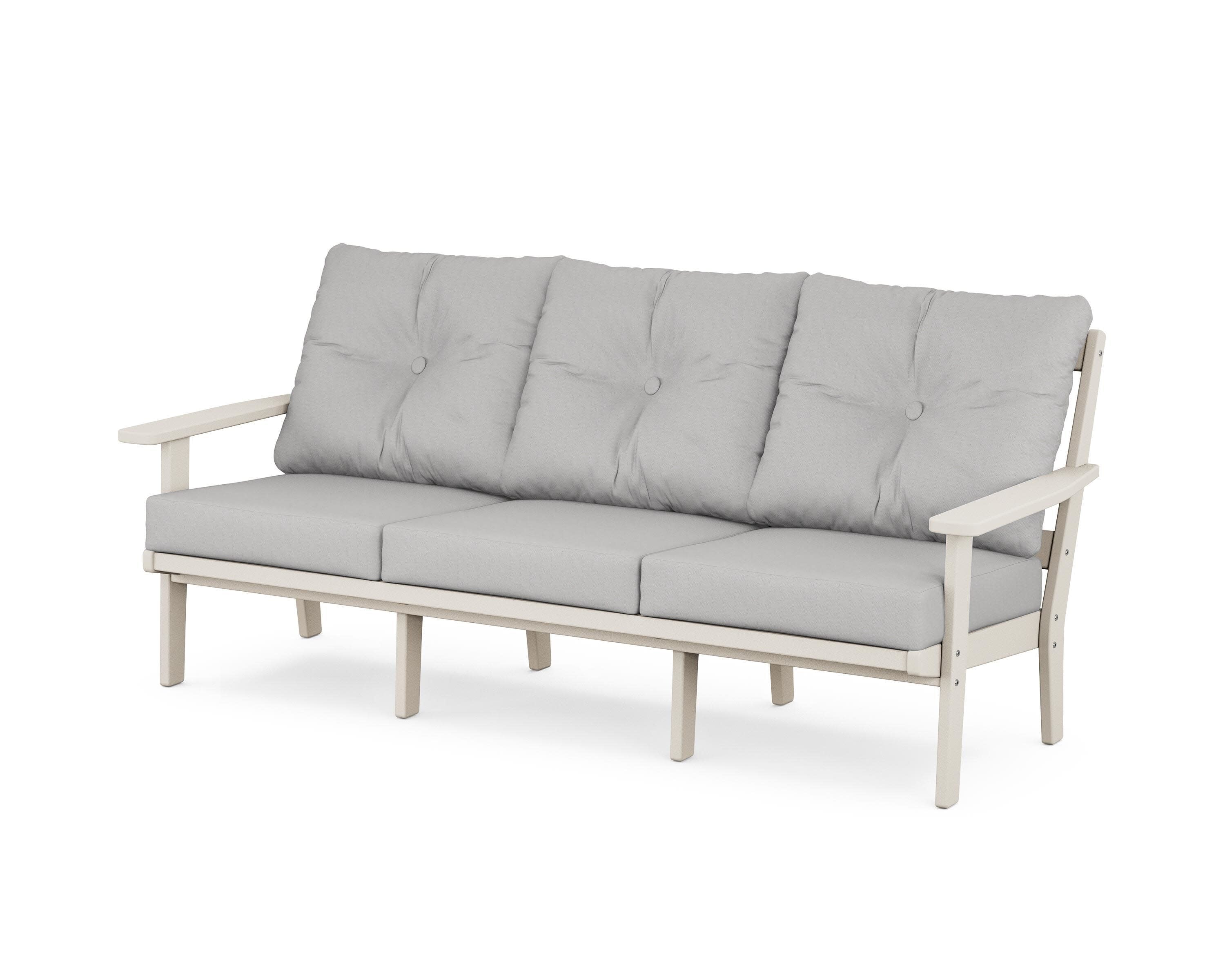 PrairieDeep Seating Sofa in Sand / Diamond in the Rough