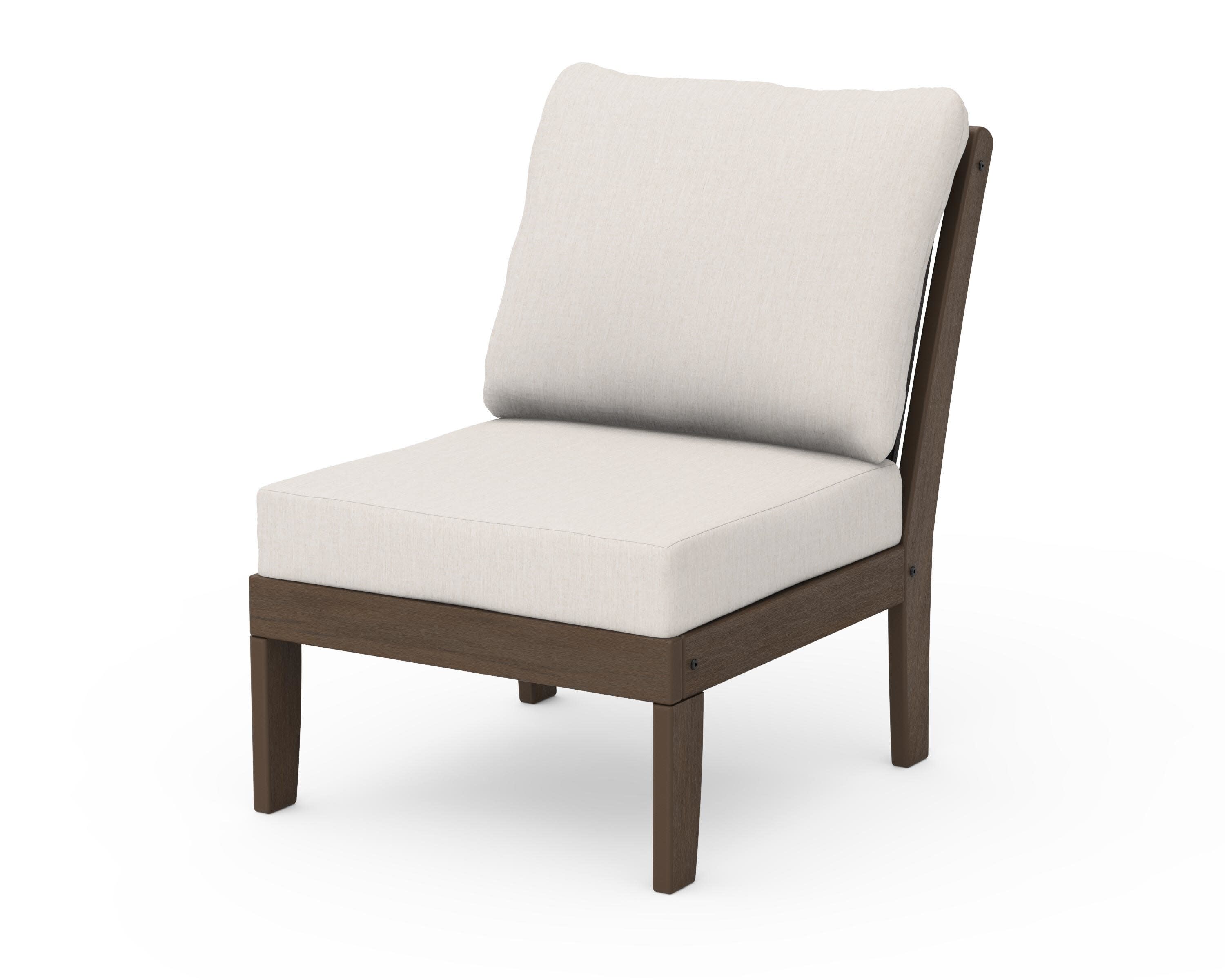 Braxton Modular Armless Chair in Kona / Cast Ash