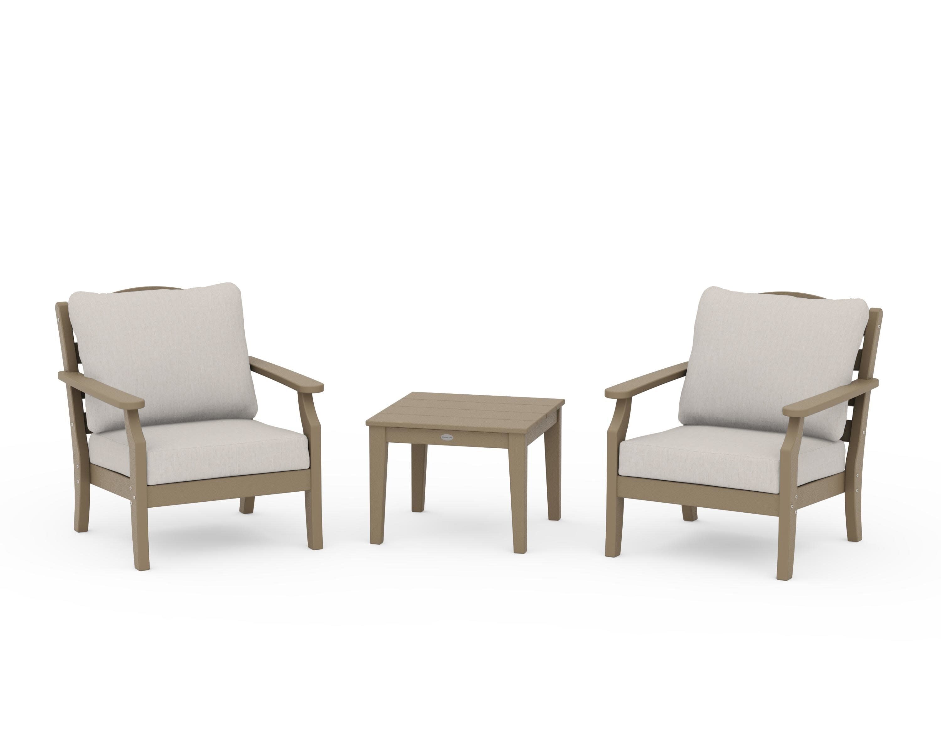 Savannah 3-Piece Deep Seating Set in Vintage Sahara / Cast Ash