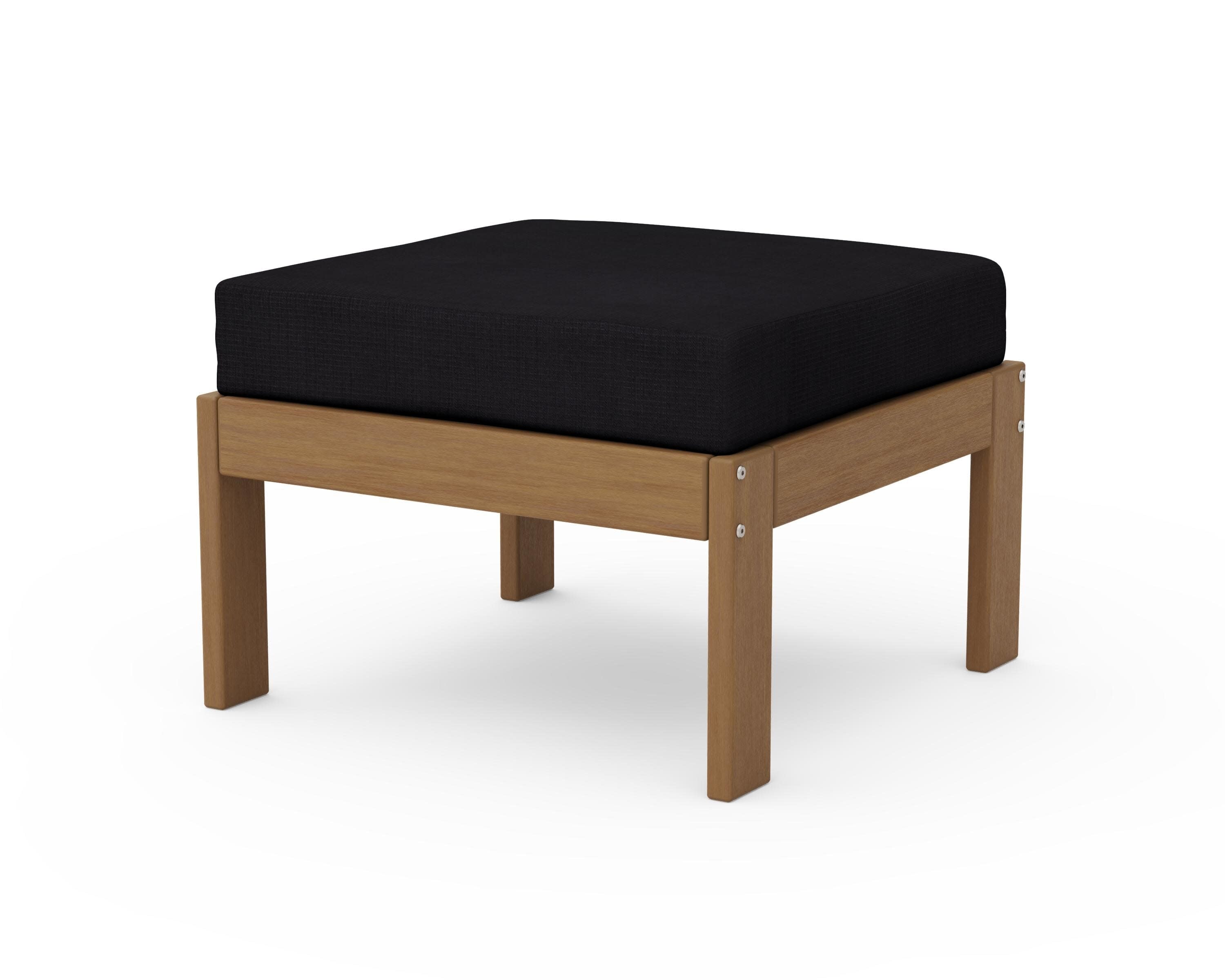 Vineyard Modular Ottoman in Natural / Midnight Linen
