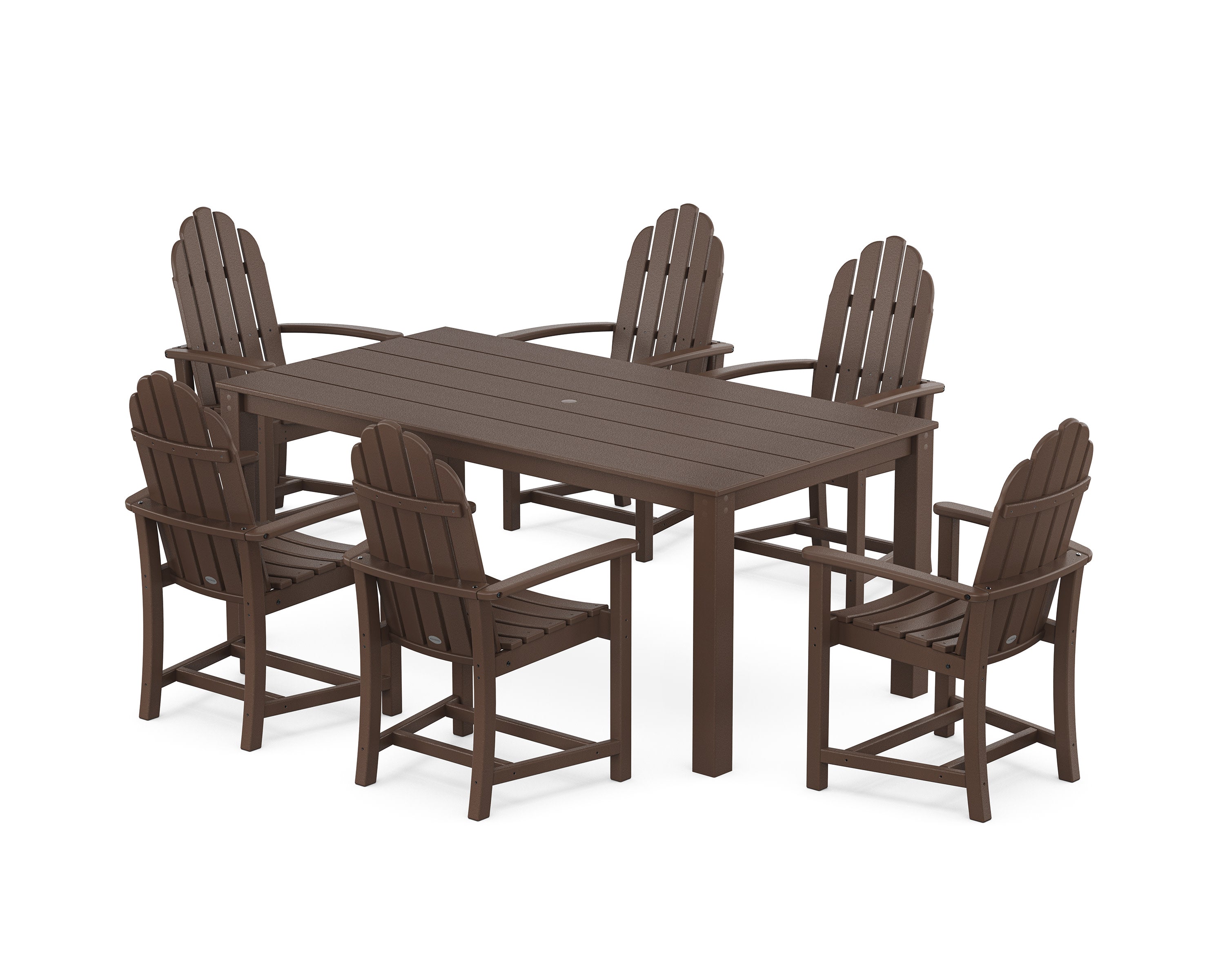 Classic Adirondack 7-Piece Parsons Dining Set in Mahogany