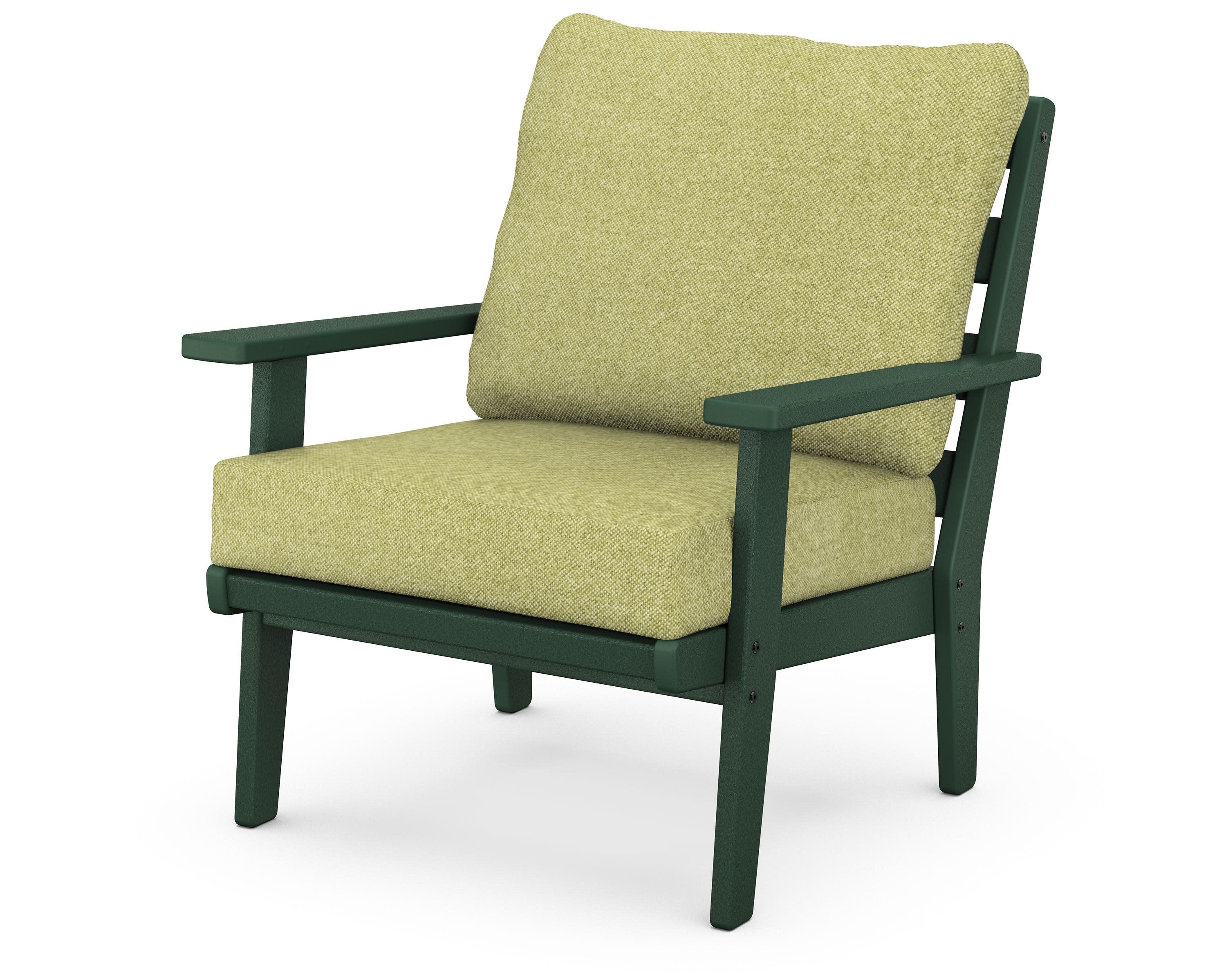 Grant Park Deep Seating Chair in Green / Chartreuse Boucle