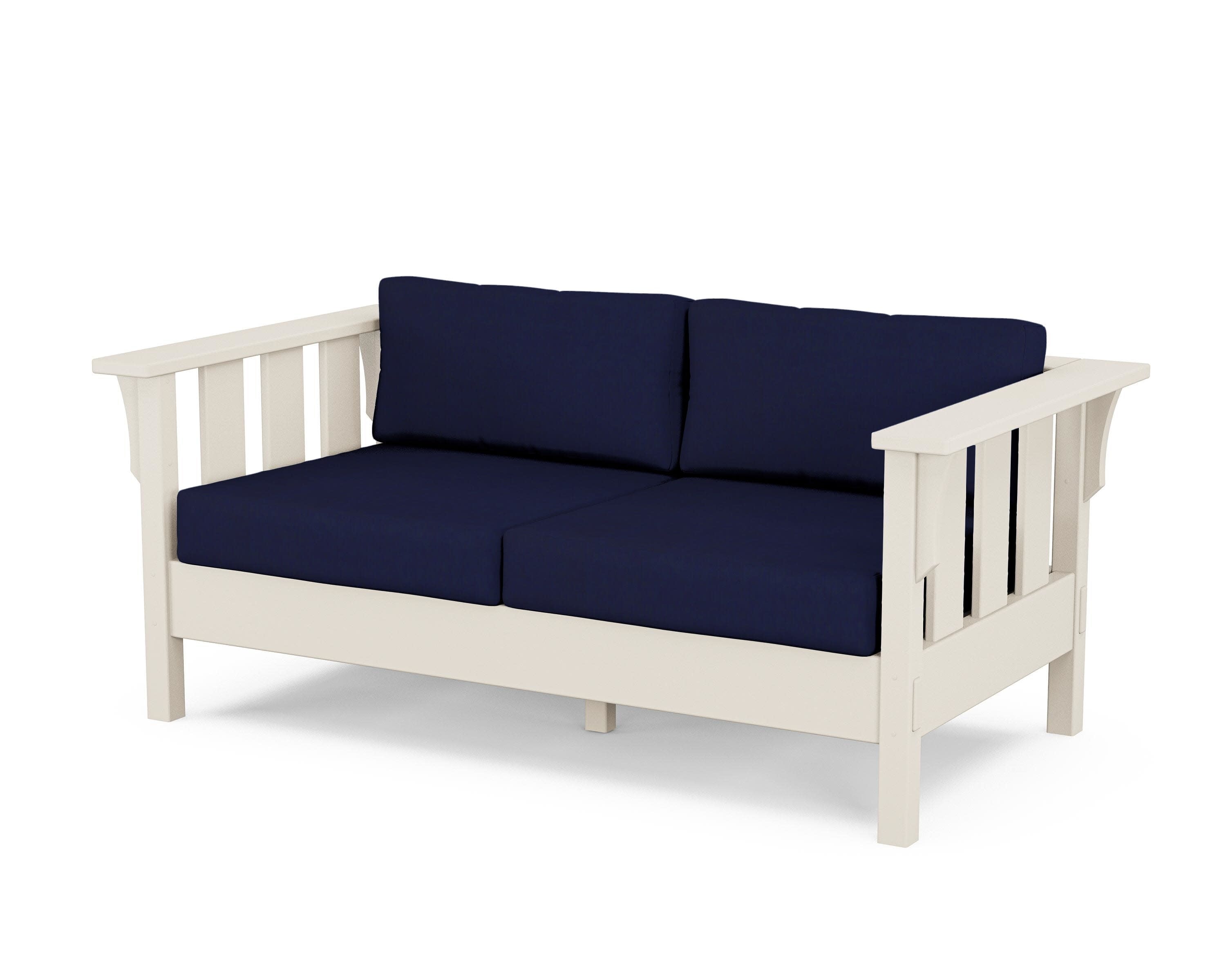 Acadia Deep Seating Loveseat in Sand / Navy