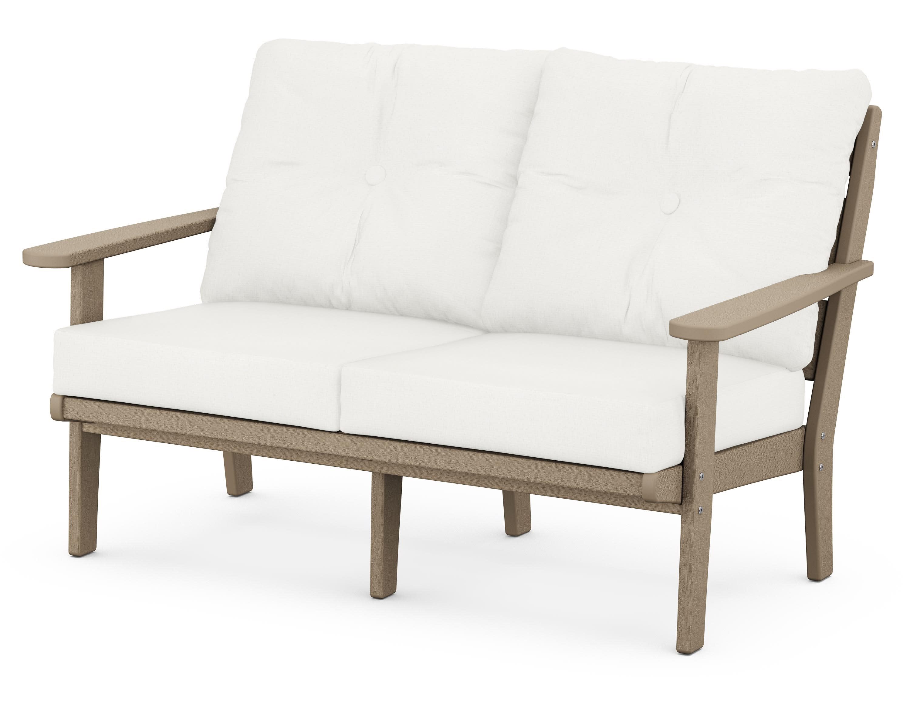 Lakeside Deep Seating Loveseat in Vintage Sahara / Natural Linen