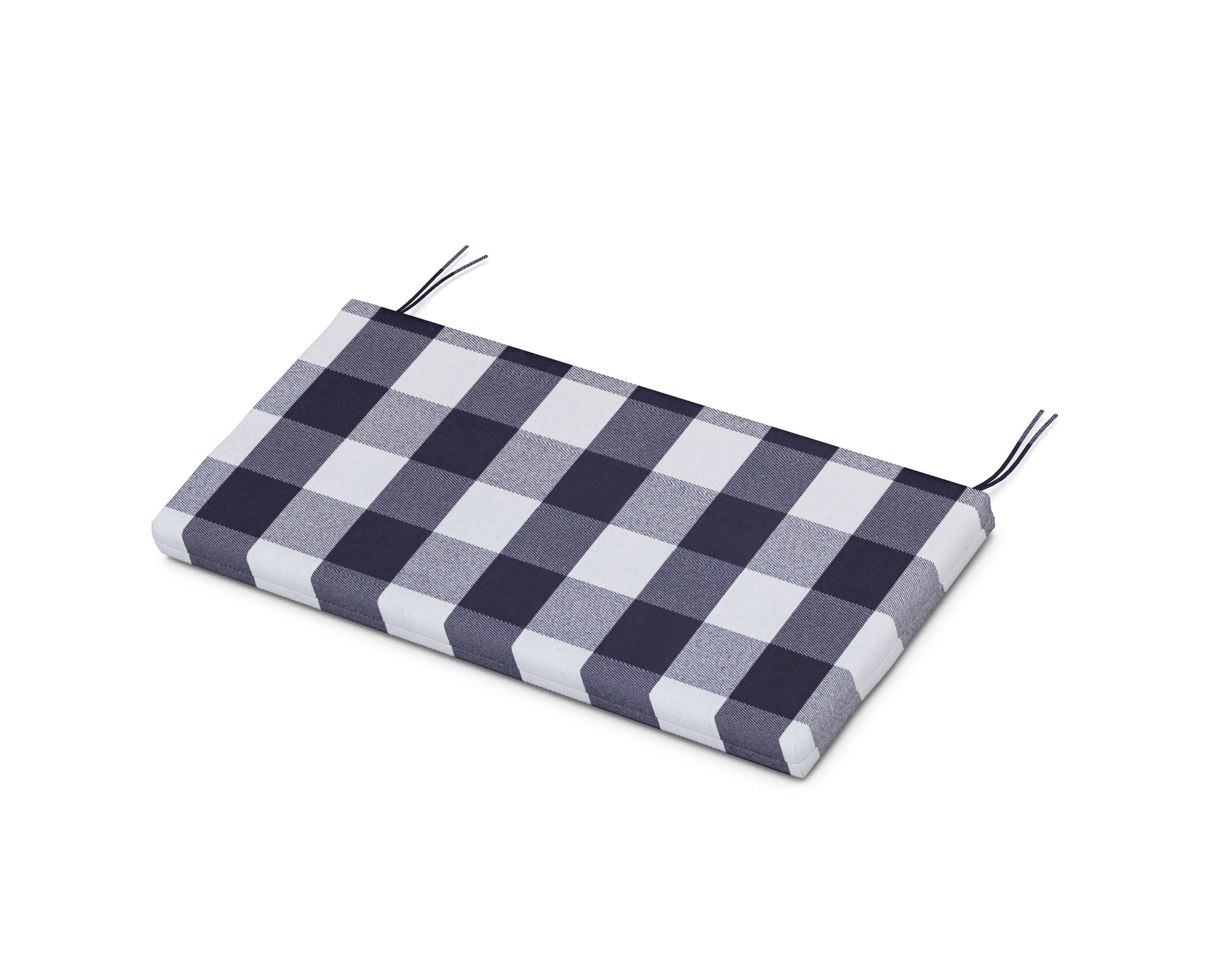 Kids Bench Seat Pad in Buffalo Plaid Navy