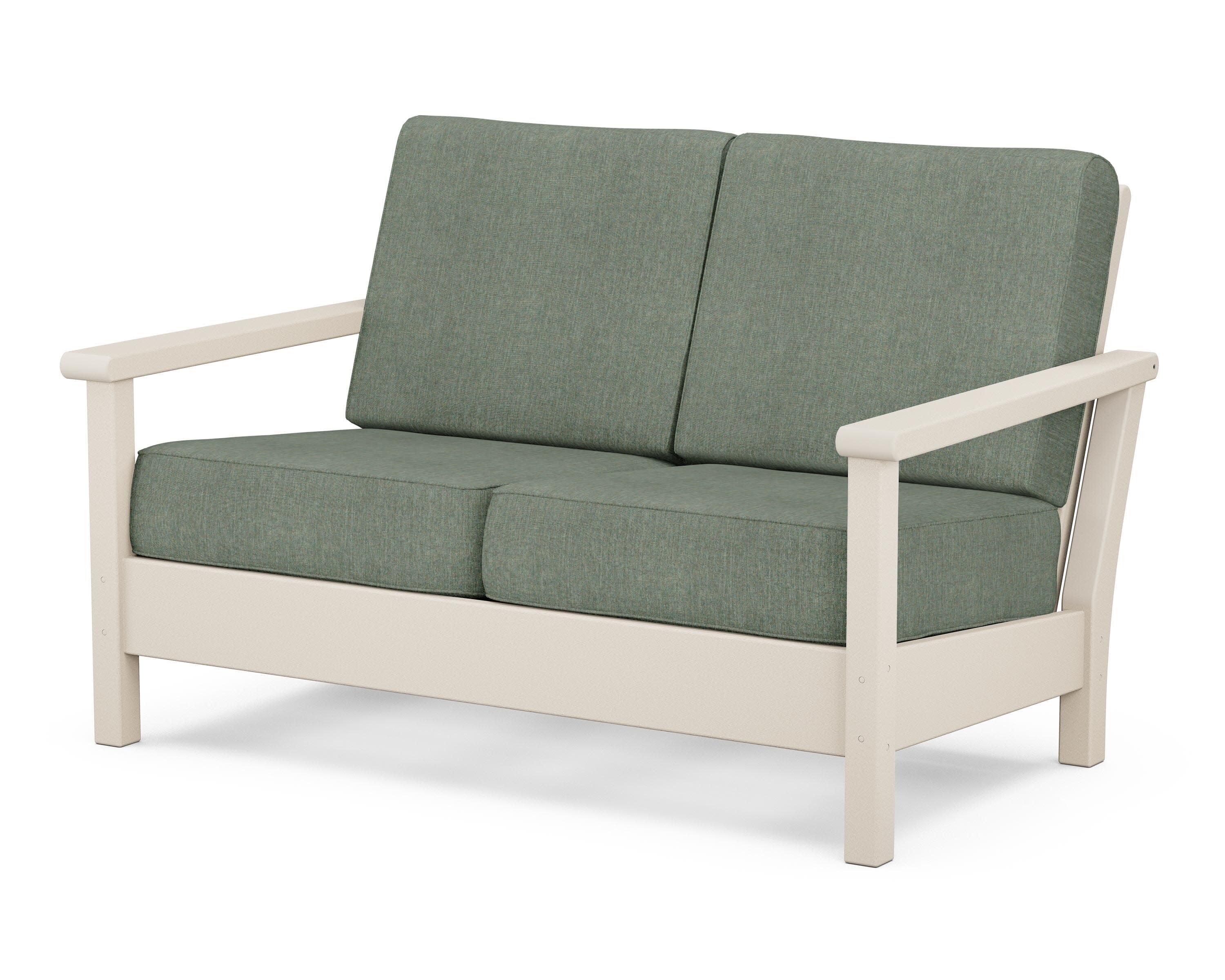 Harbour Deep Seating Loveseat in Sand / Cast Sage