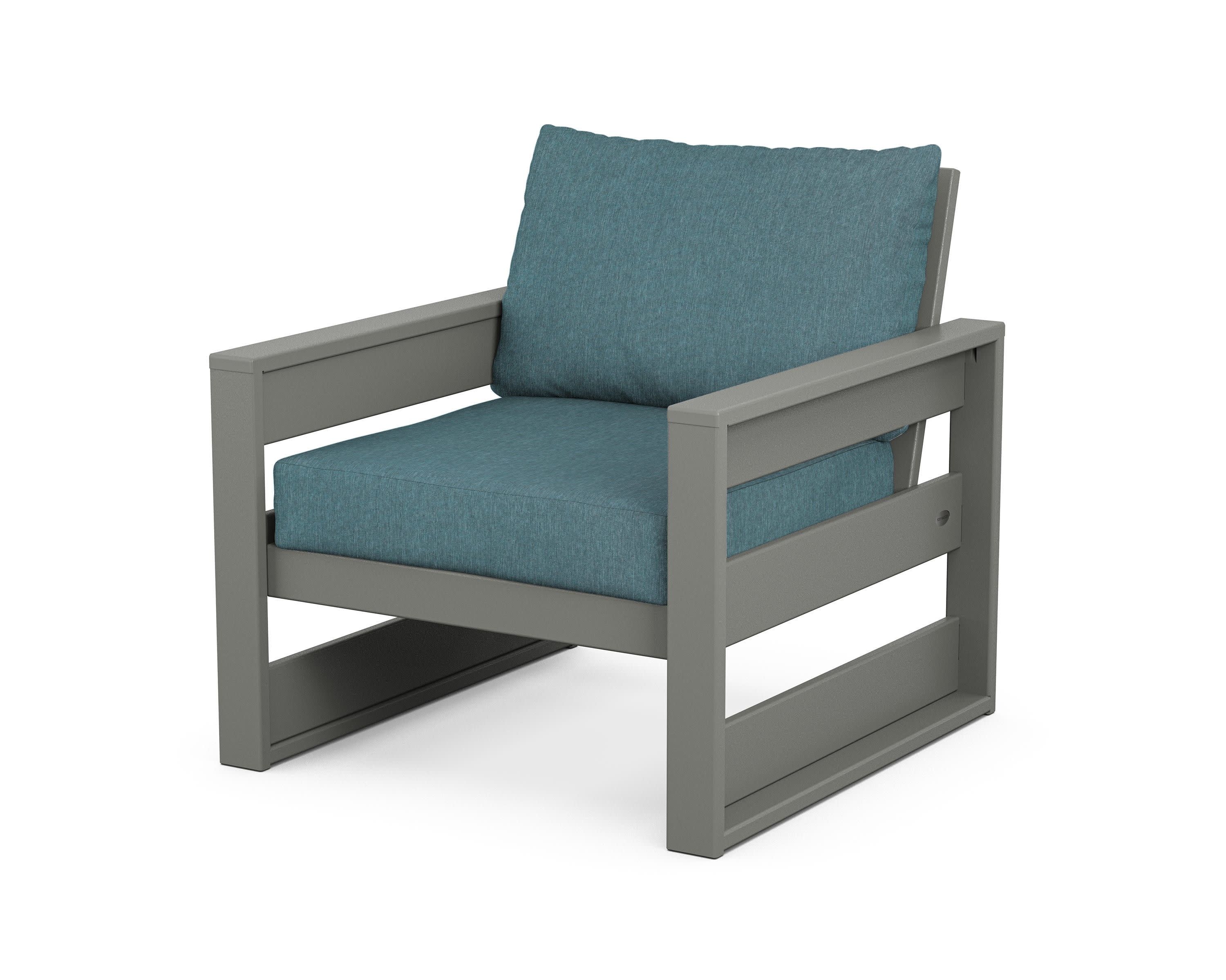 Westport Club Chair in Slate Grey / Ocean Teal