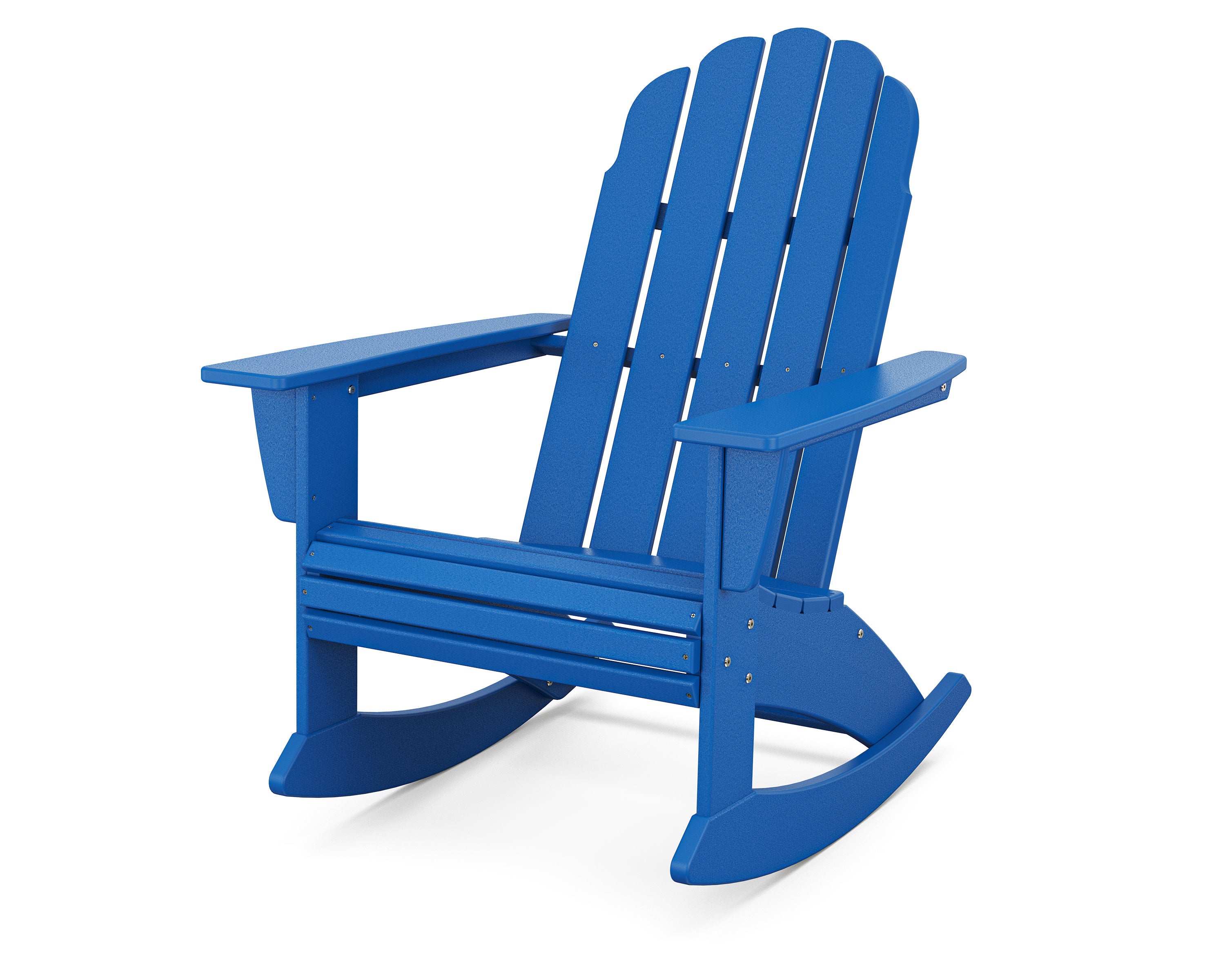 Vineyard Curveback Adirondack Rocking Chair in Pacific Blue