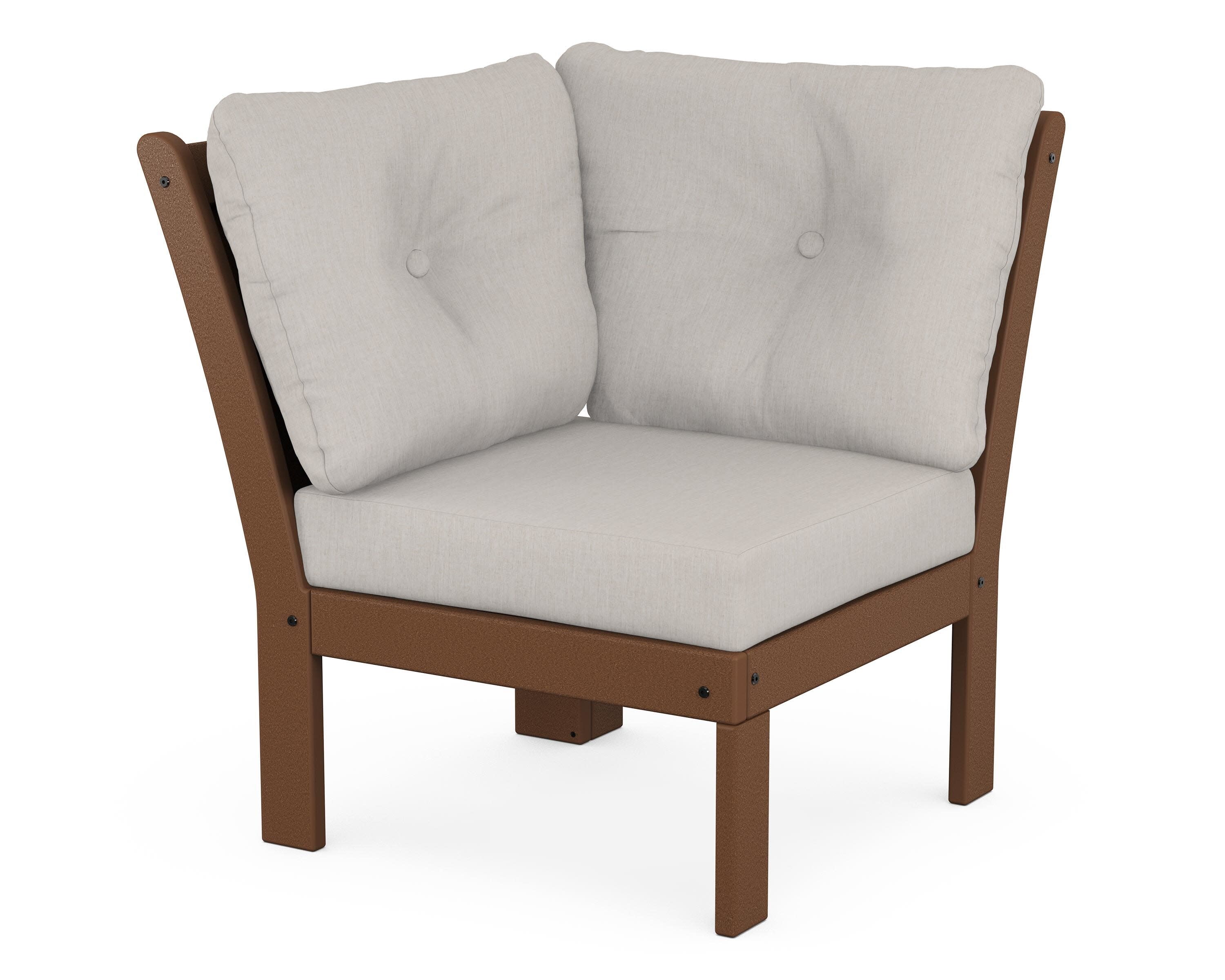 Vineyard Modular Corner Chair in Teak / Cast Ash