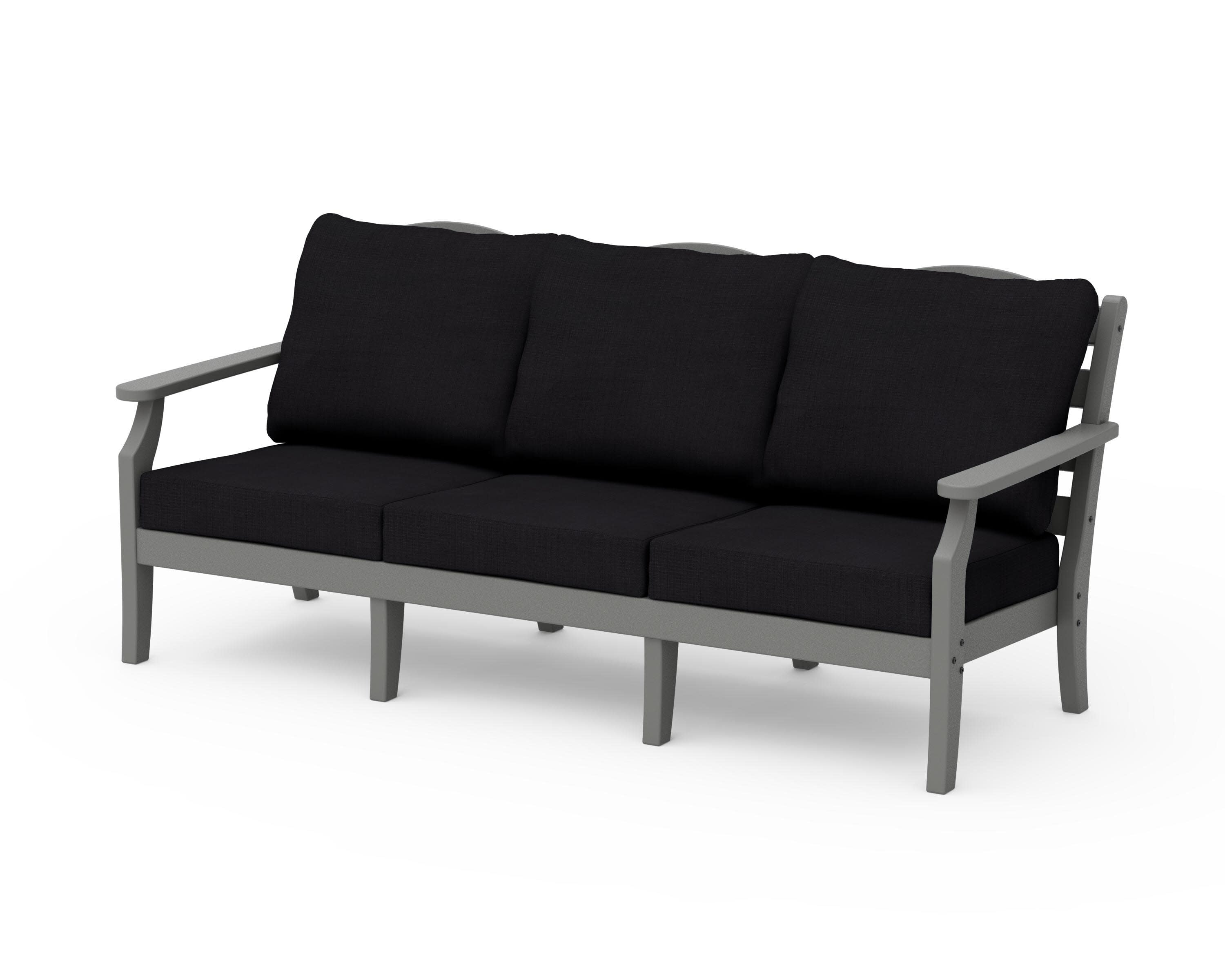 Savannah Deep Seating Sofa in Slate Grey / Midnight Linen