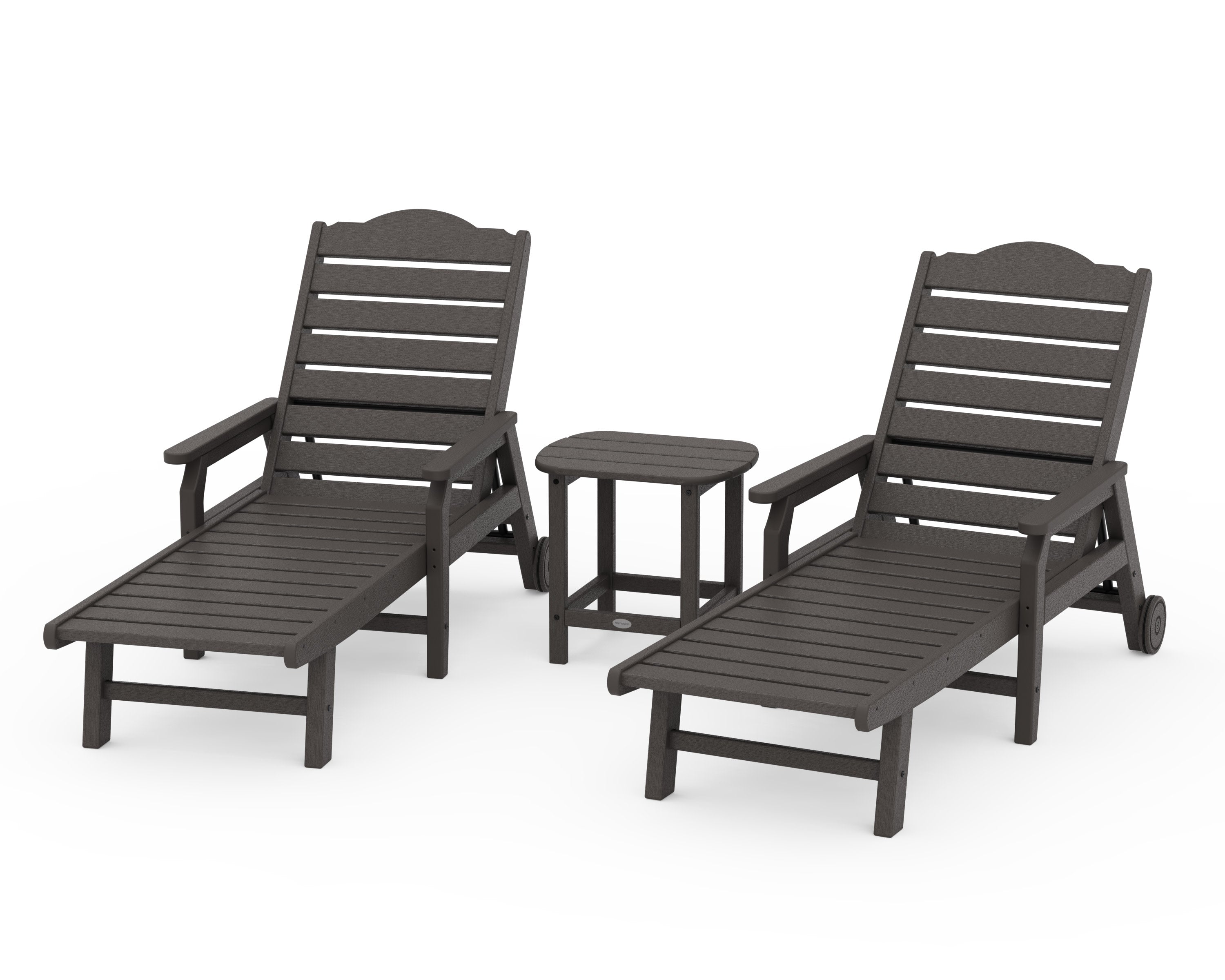3-Piece Savannah Chaise Lounge Set in Vintage Coffee