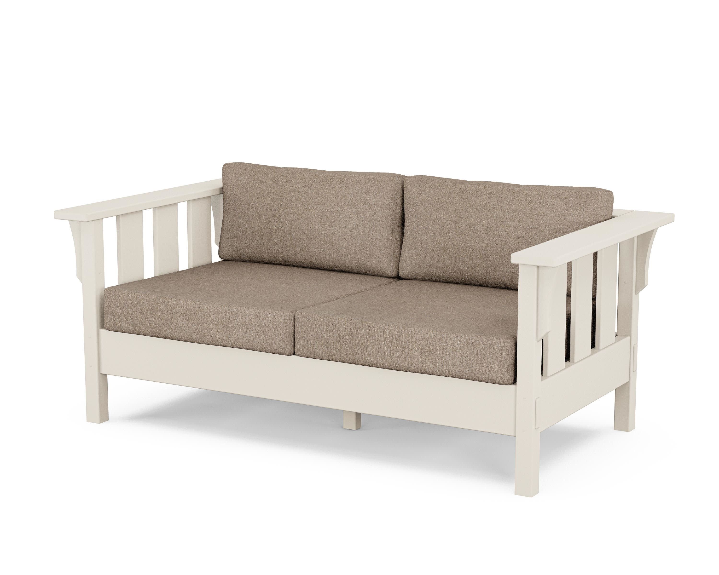 Acadia Deep Seating Loveseat in Sand / Spiced Burlap