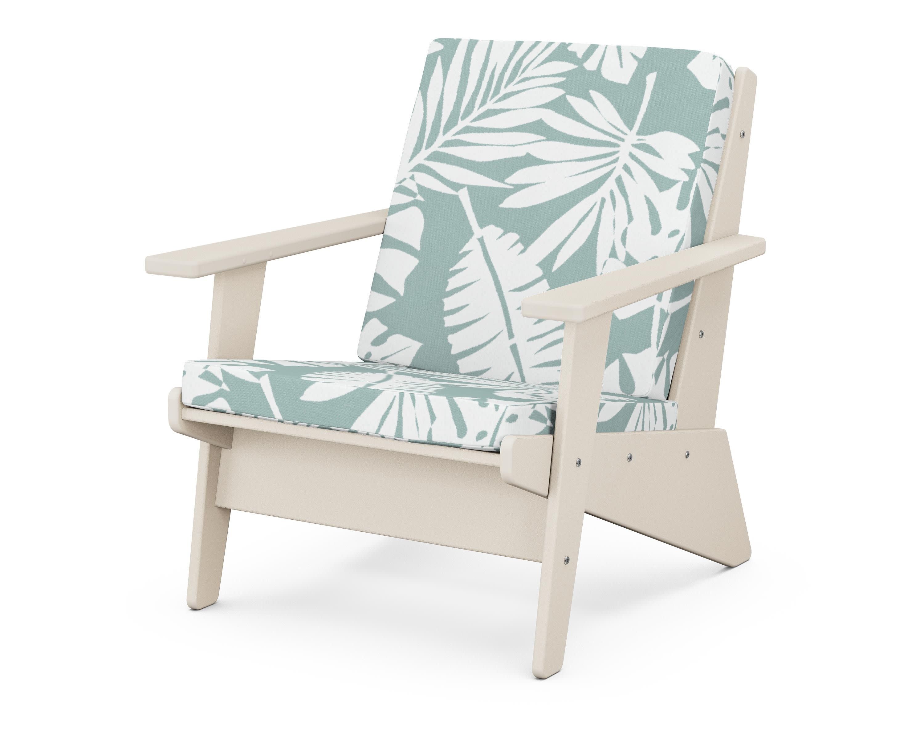 Riviera Modern Lounge Chair in Sand / Leaf Glacier Spa