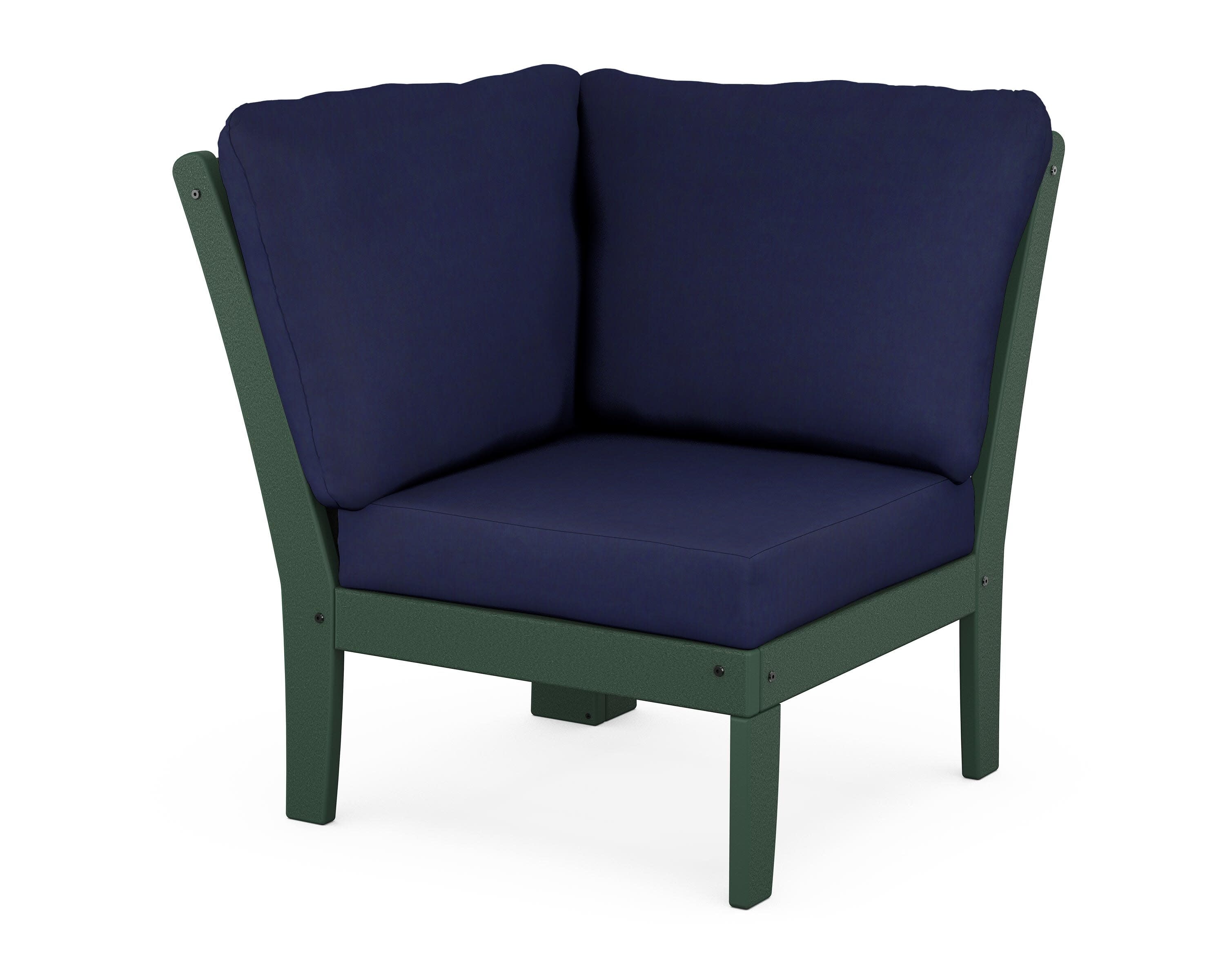 Braxton Modular Corner Chair in Green / Navy