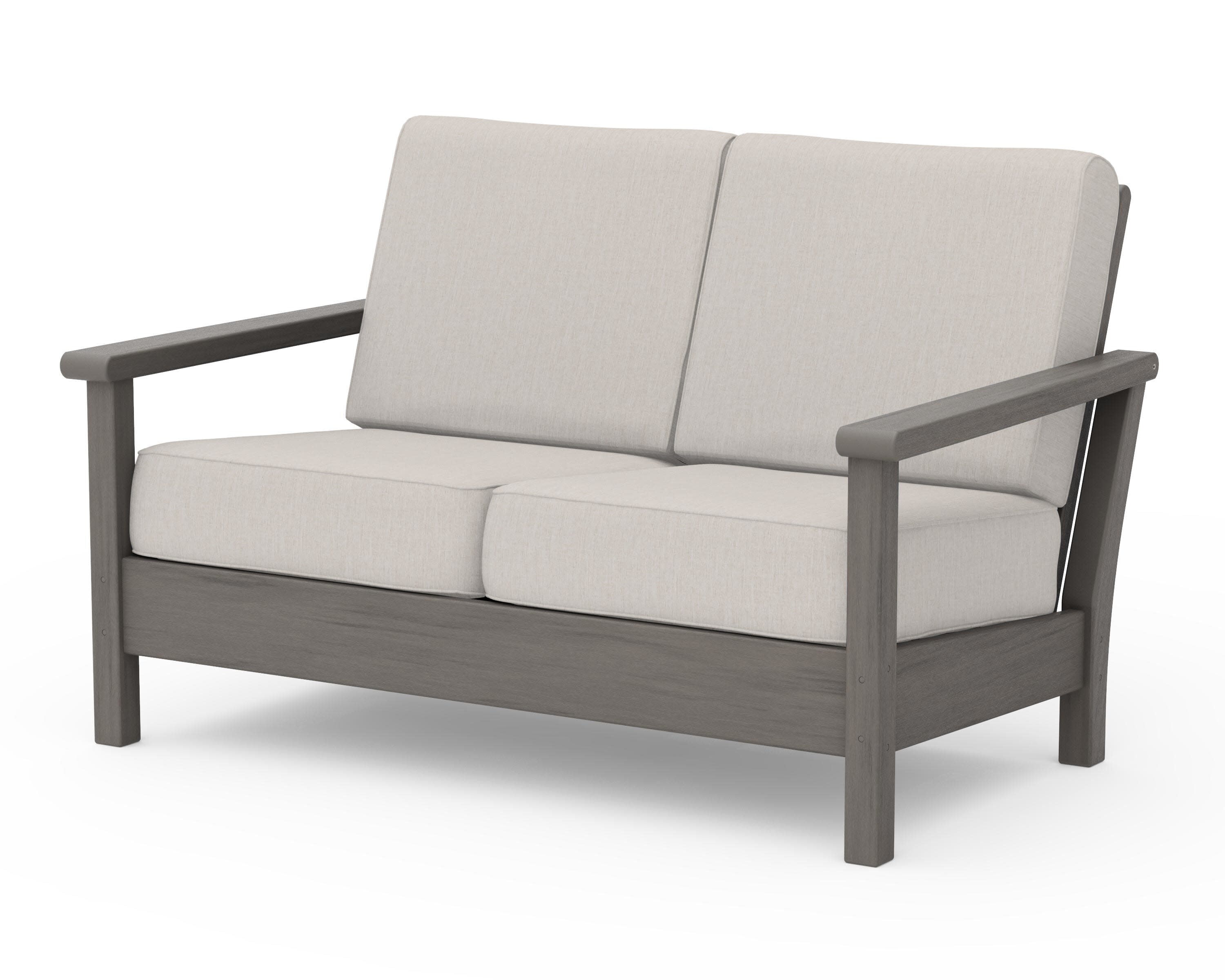 Harbour Deep Seating Loveseat in Driftwood / Cast Ash