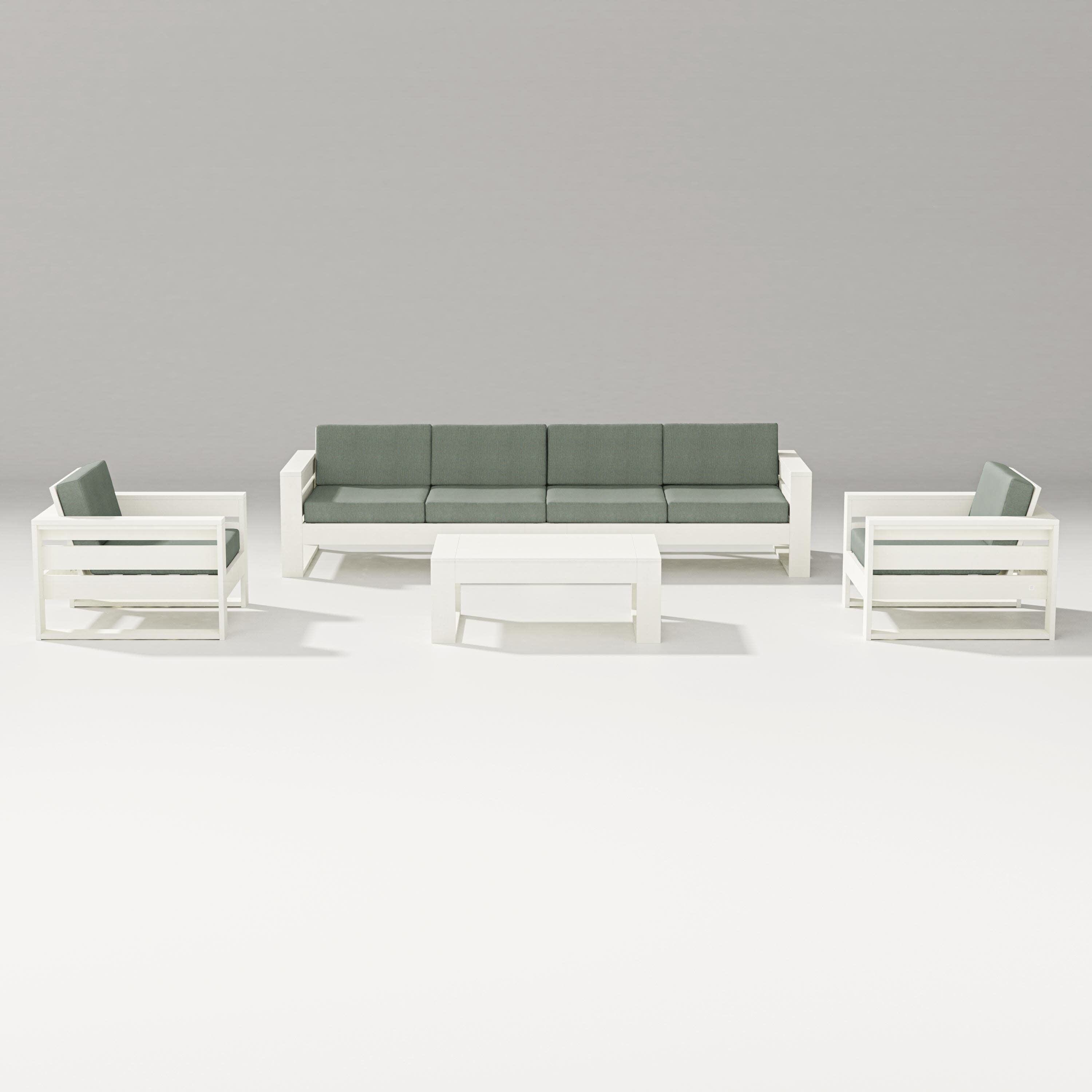 Latitude 5-Piece Lounge Sofa Set in Vintage White / Cast Sage