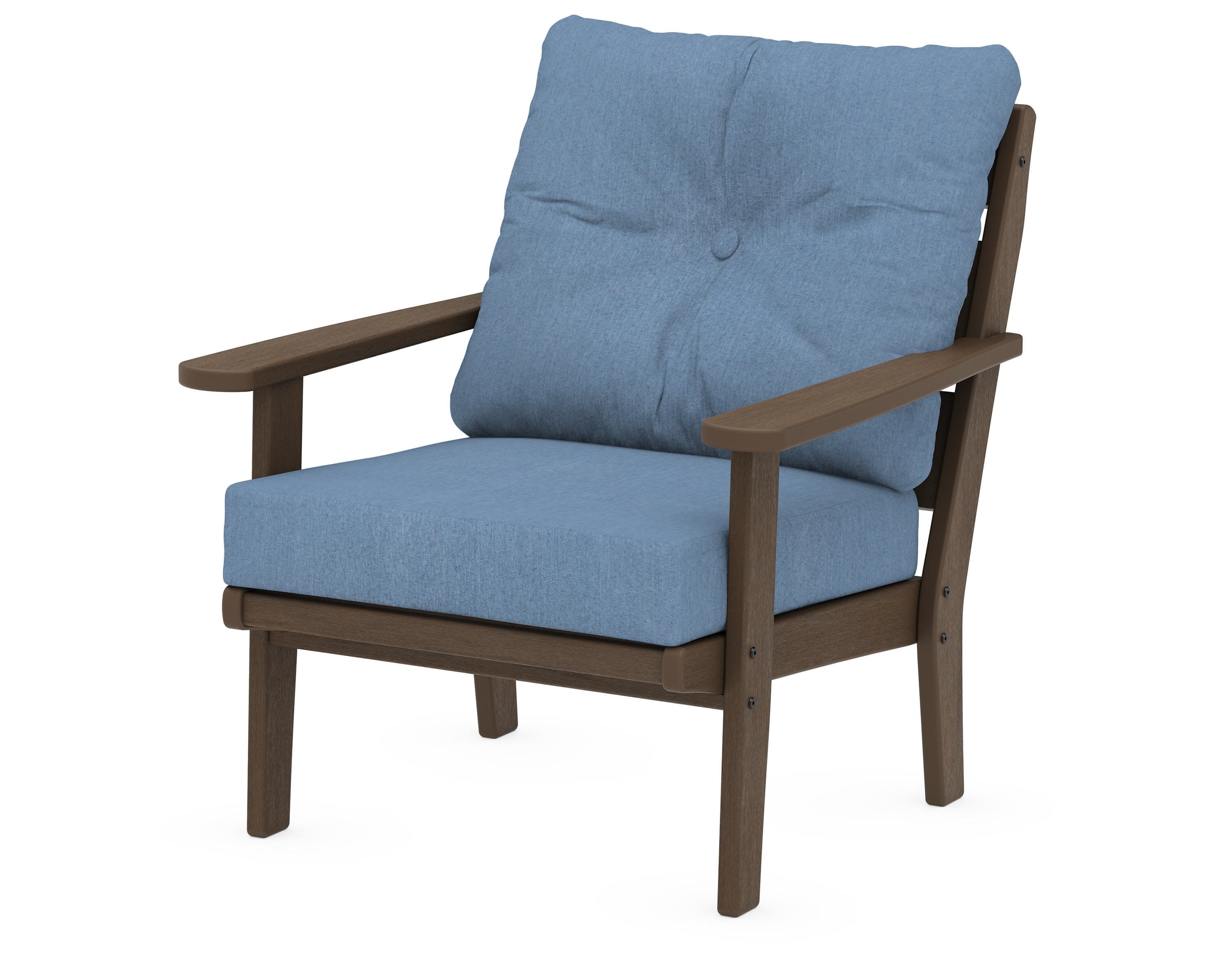 Lakeside Deep Seating Chair in Kona / Sky Blue