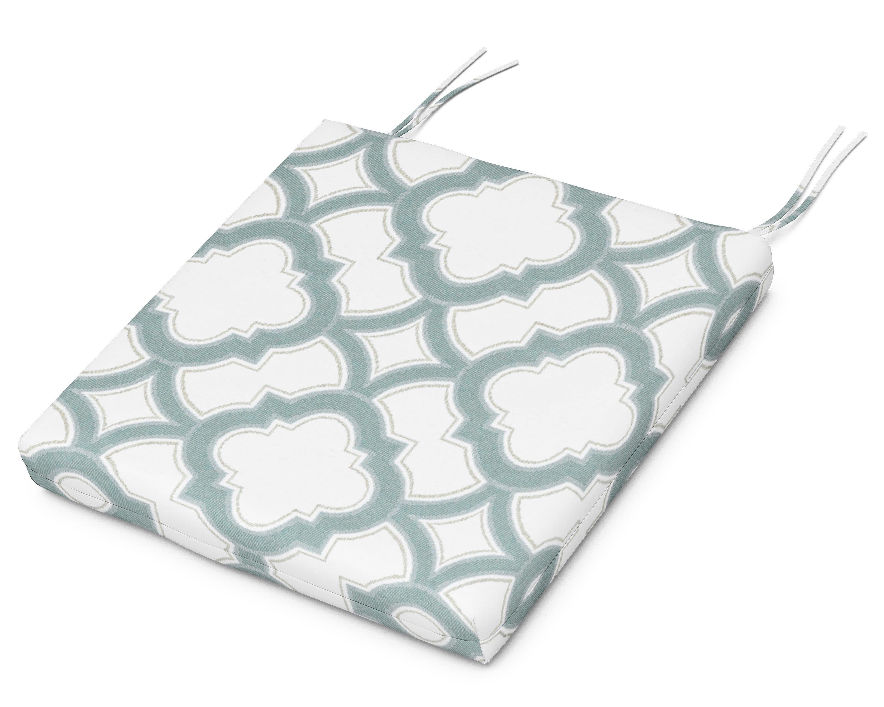 Standard Seat Cushion 16.5"D x 20.13"W x 2.5"H in Trellis Glacier Spa