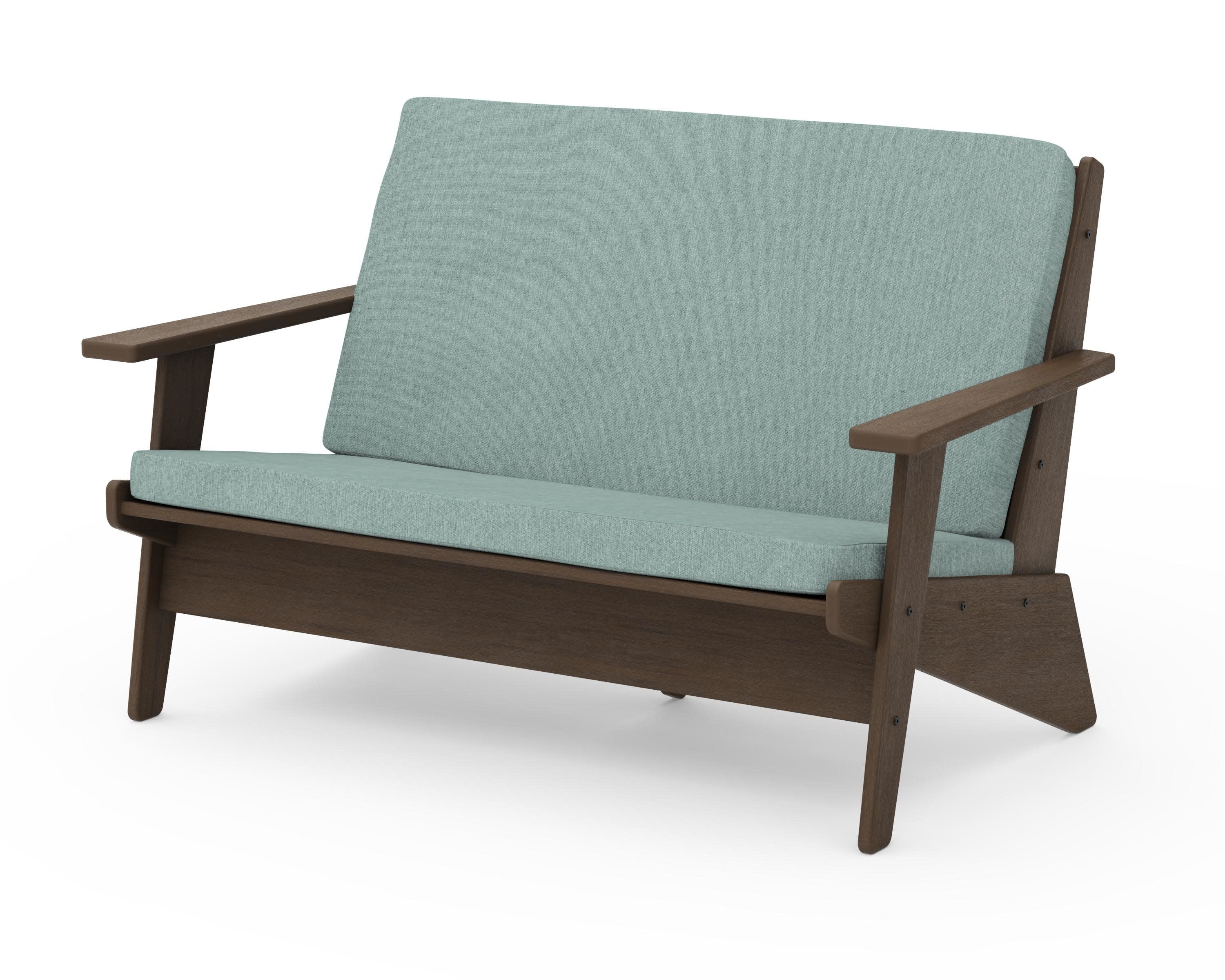 Riviera Modern Lounge Loveseat in Kona / Glacier Spa
