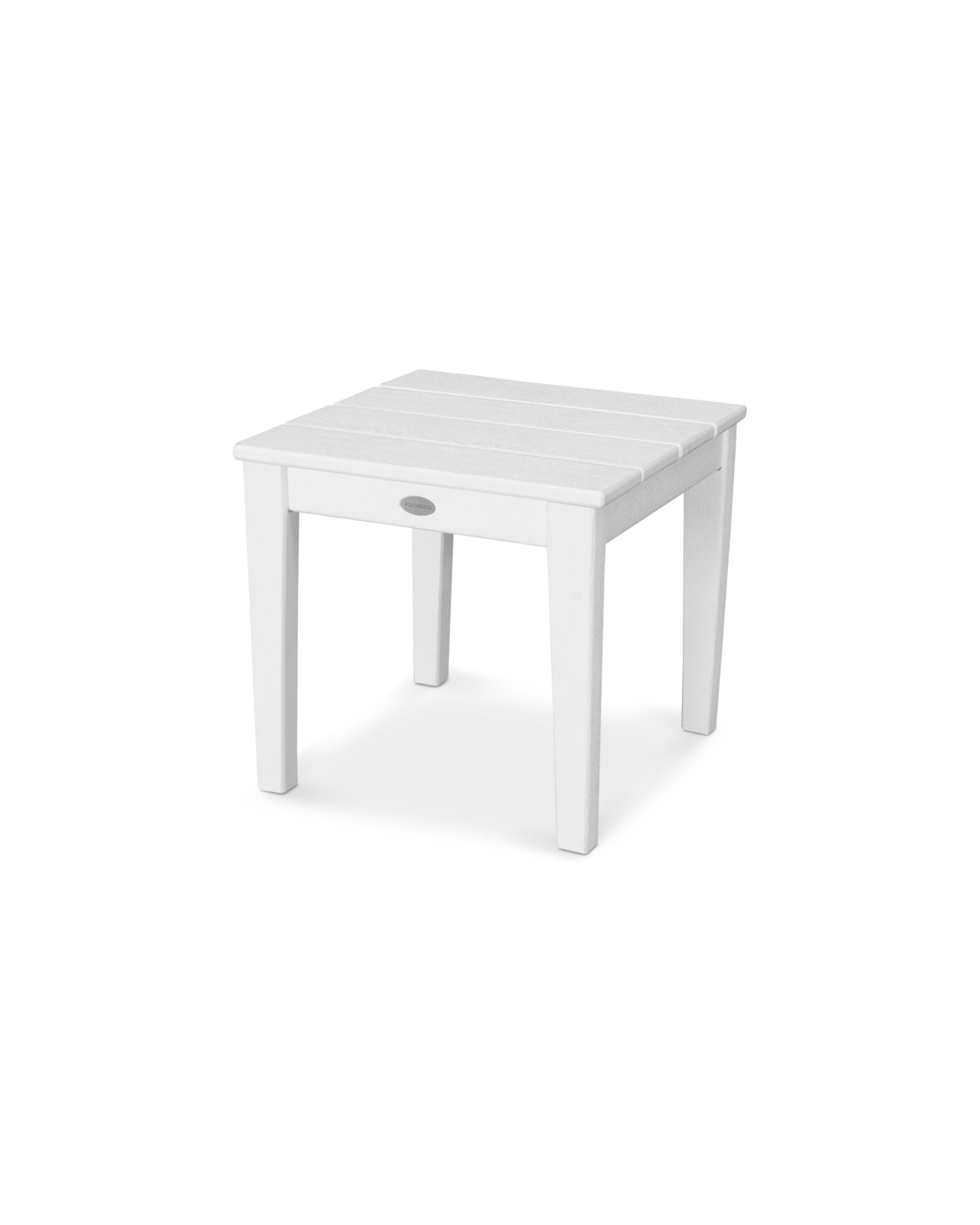Newport 18" End Table in Vintage White