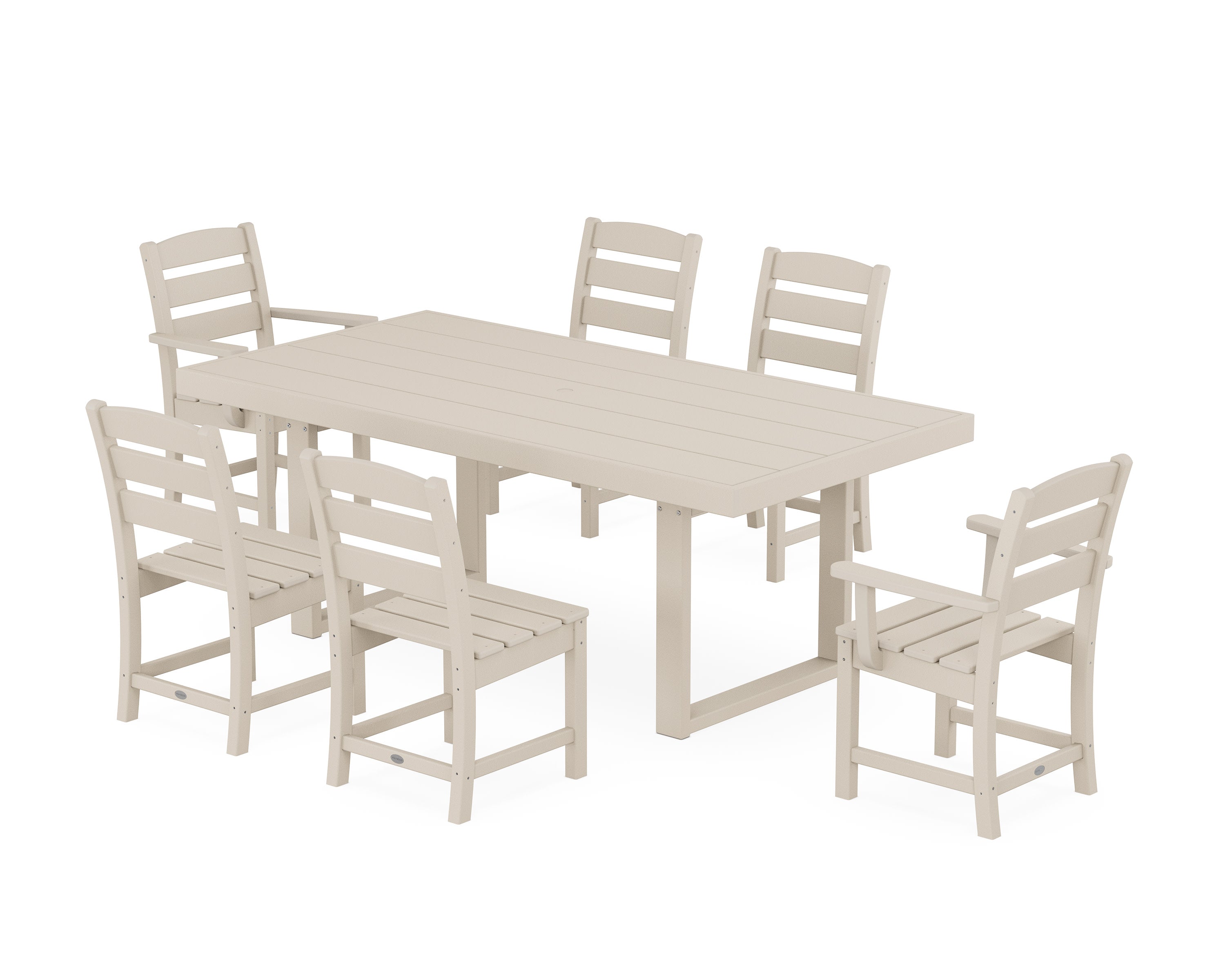 Lakeside 7-Piece Dining Set in Sand