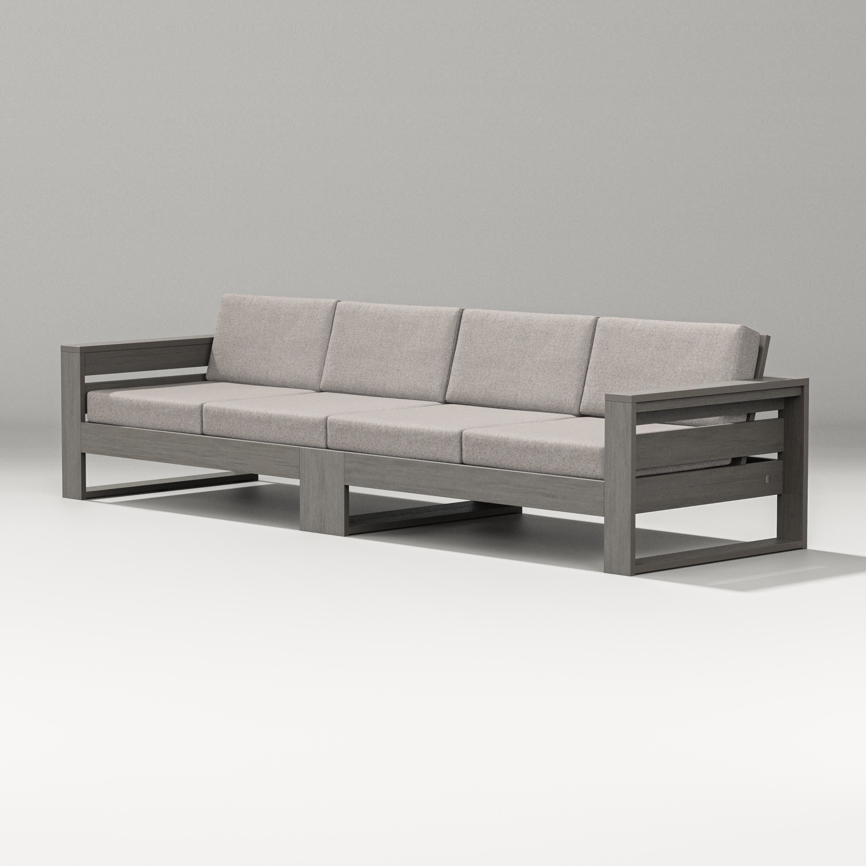 Latitude Straight Sectional in Driftwood / Weathered Tweed