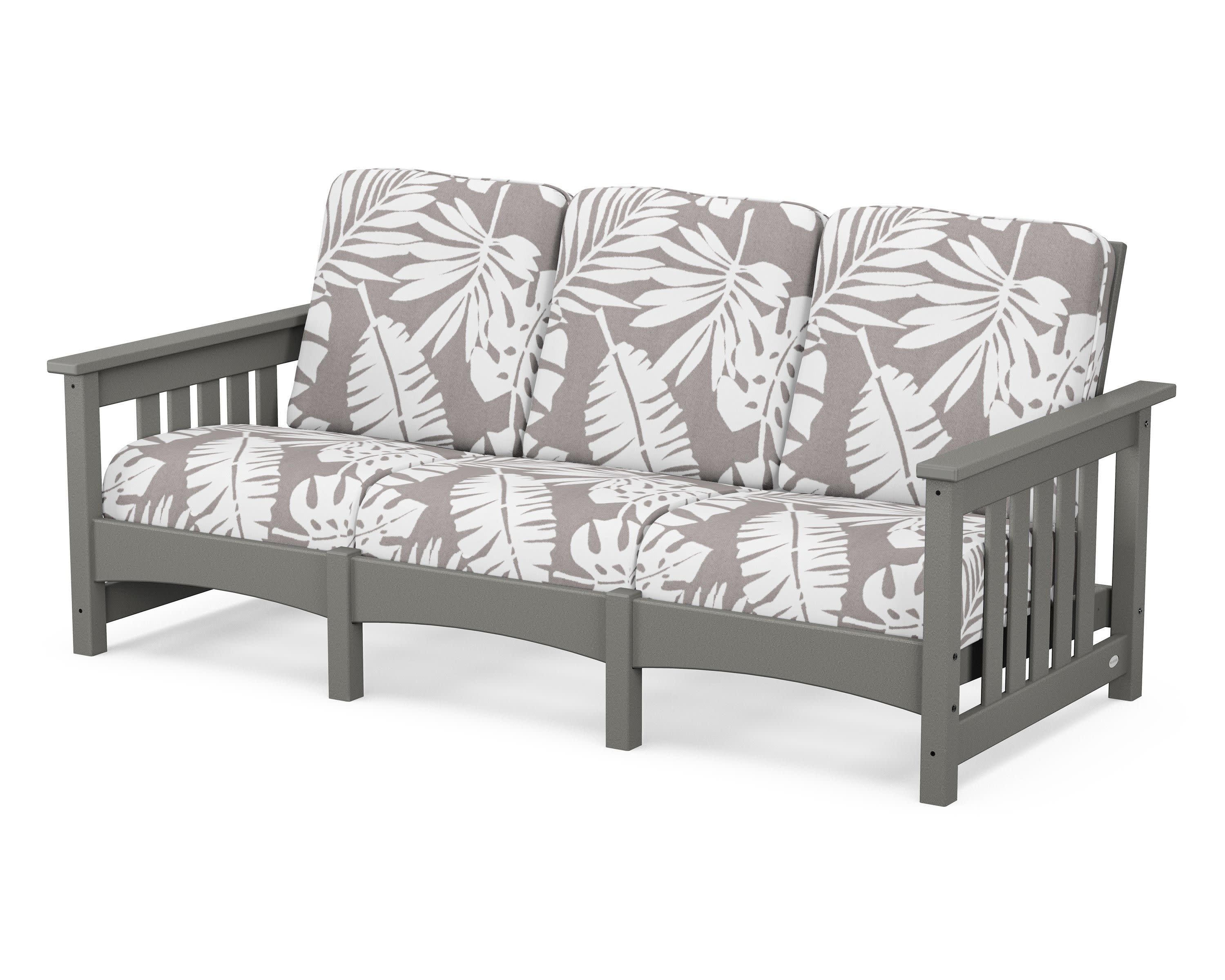 Club Mission Sofa in Slate Grey / Leaf Grey Mist