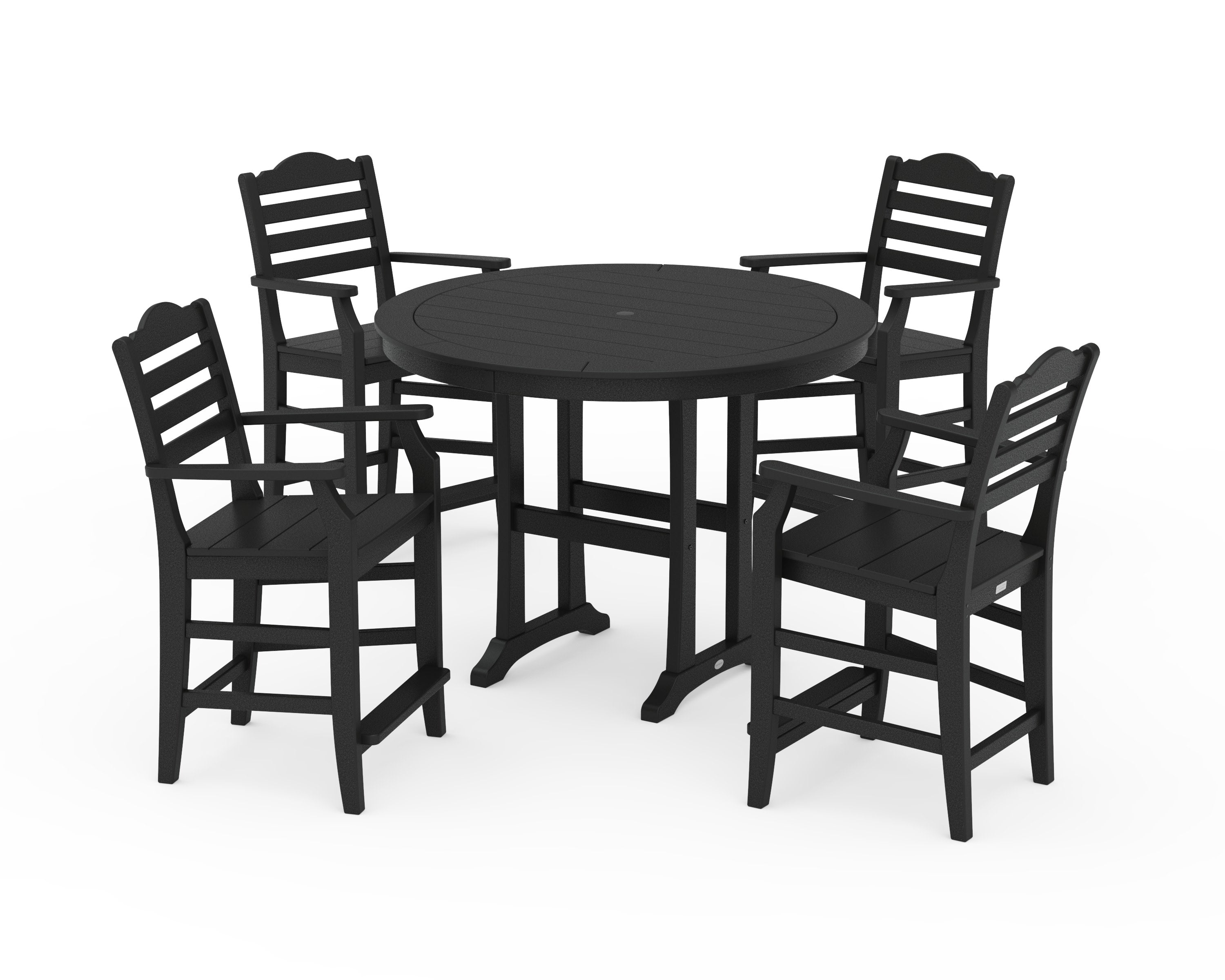 Savannah 5-Piece Round Counter Set in Black