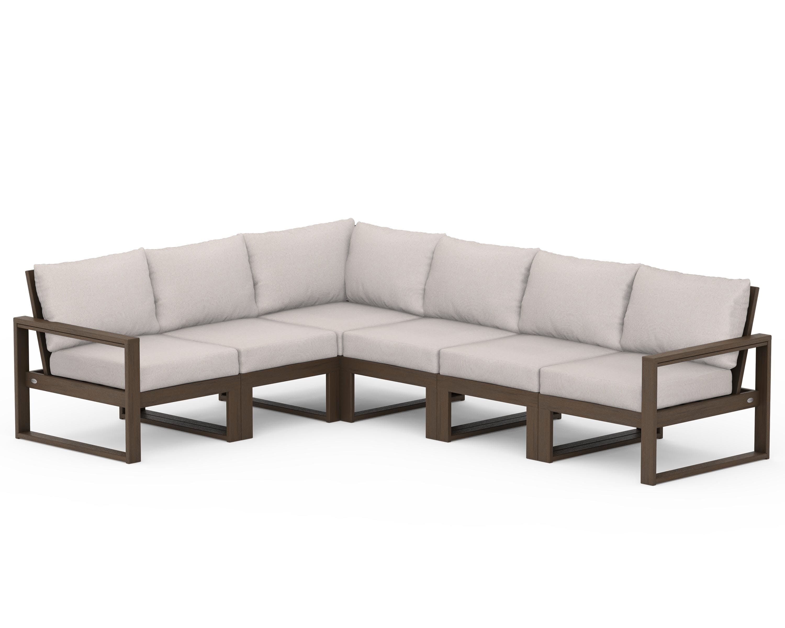 EDGE 6-Piece Modular Deep Seating Set in Kona / Dune Burlap