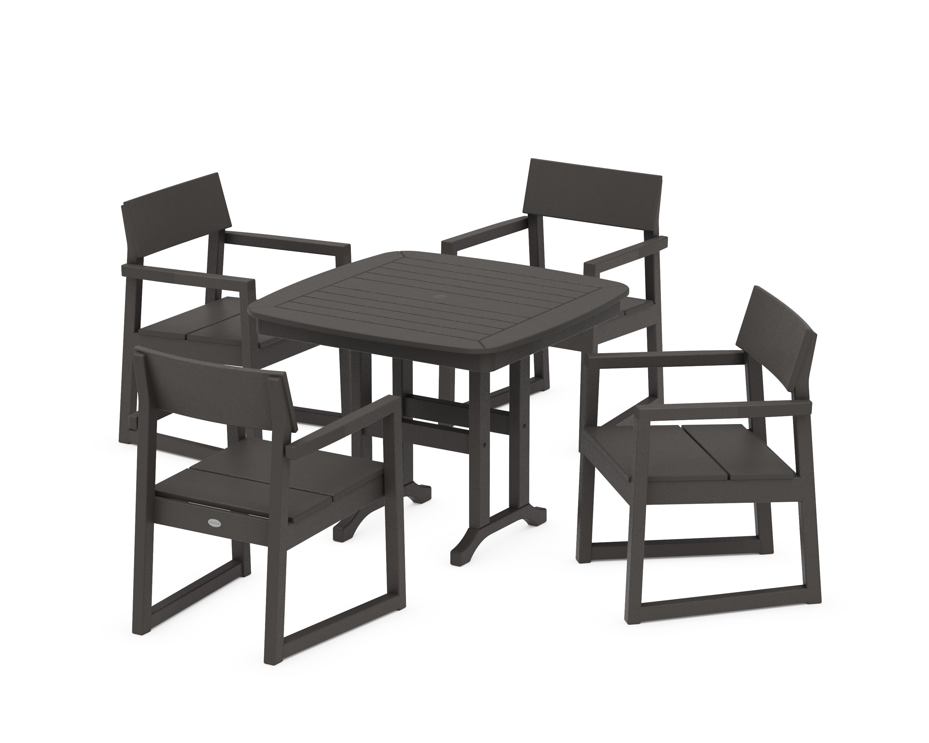 EDGE 5-Piece Dining Set in Vintage Coffee
