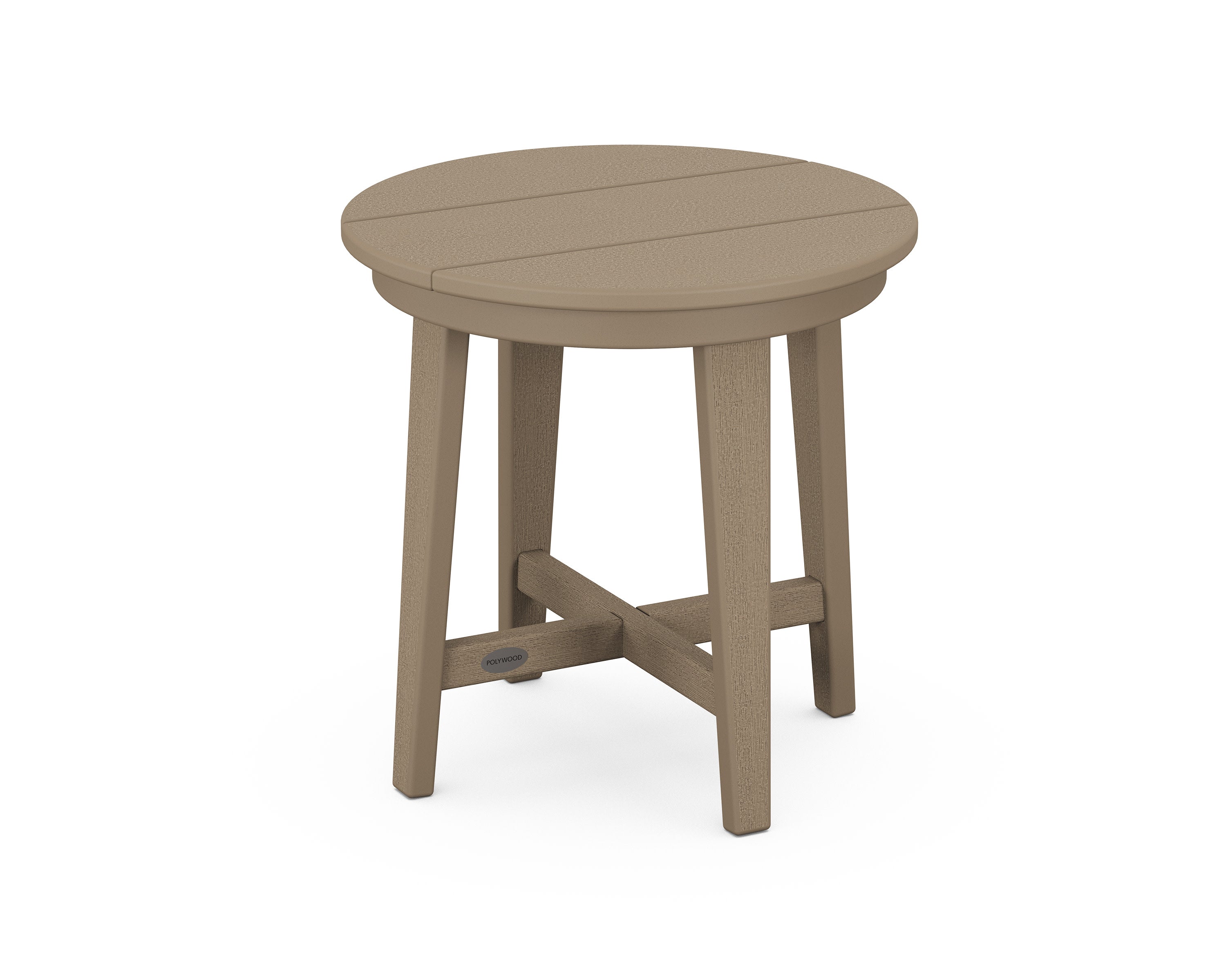 Newport 19" Round End Table in Vintage Sahara