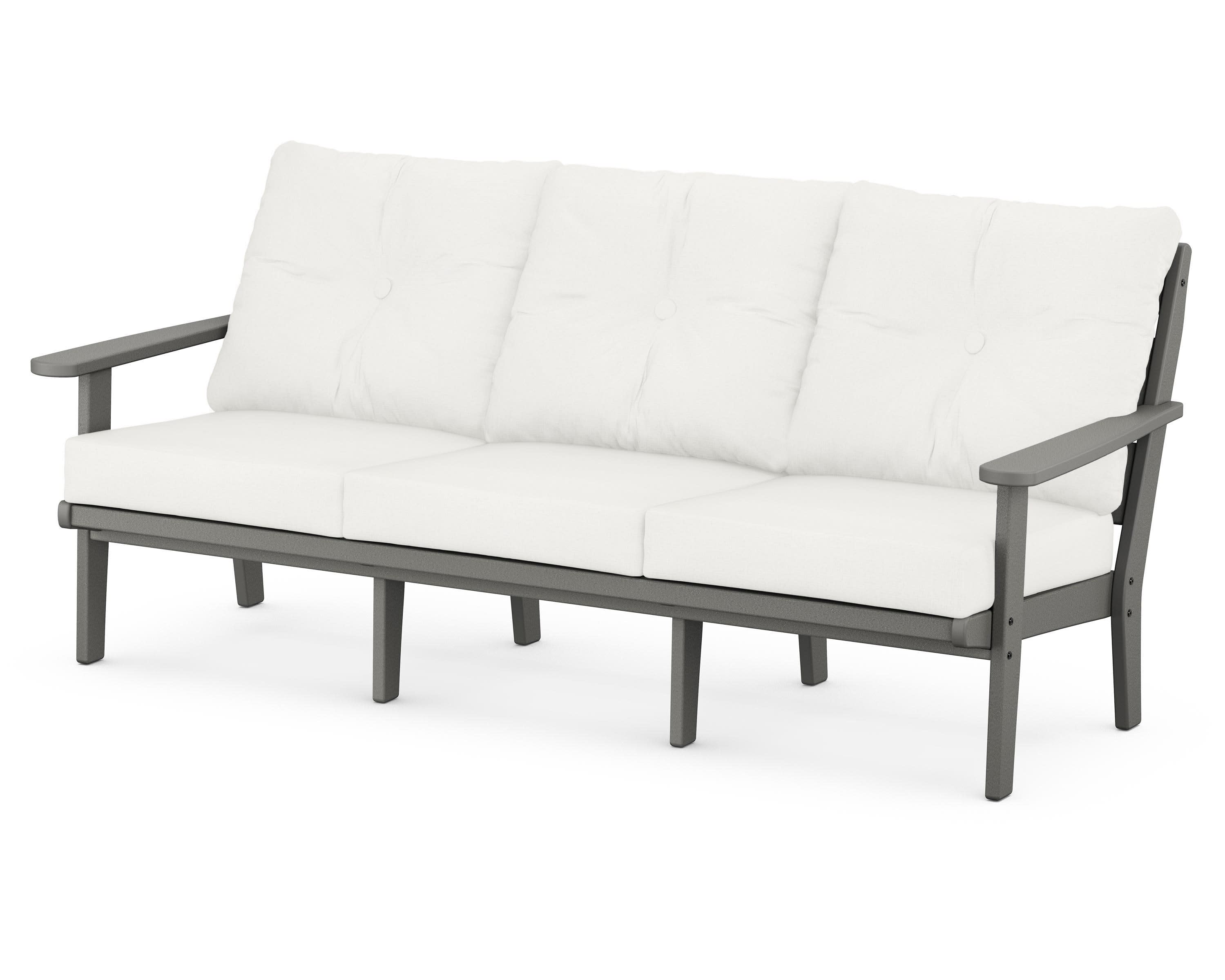 Lakeside Deep Seating Sofa in Slate Grey / Natural Linen