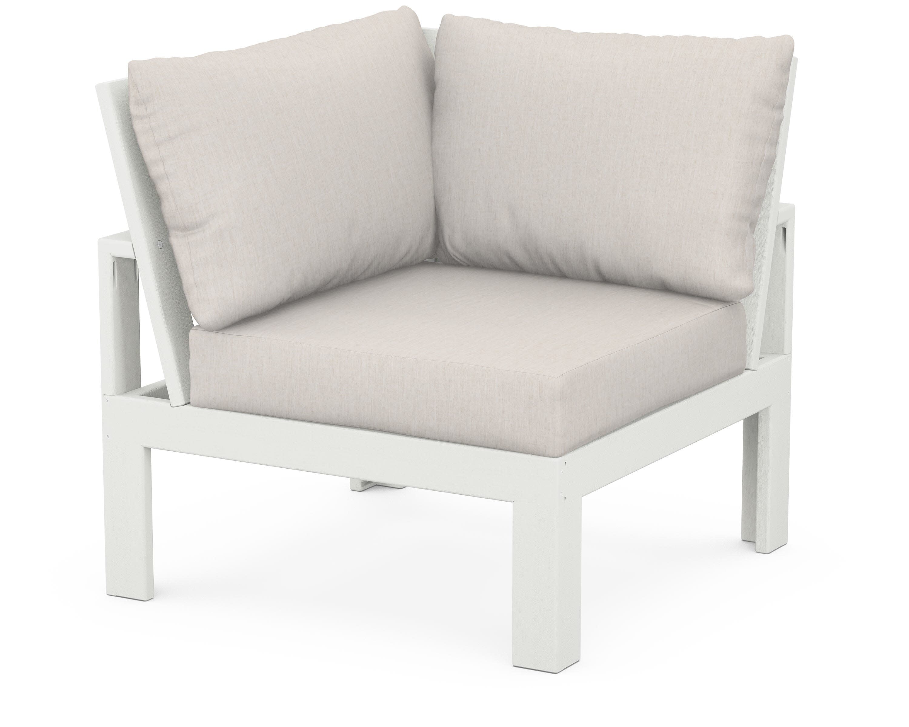 Modular Corner Chair in Vintage White / Cast Ash