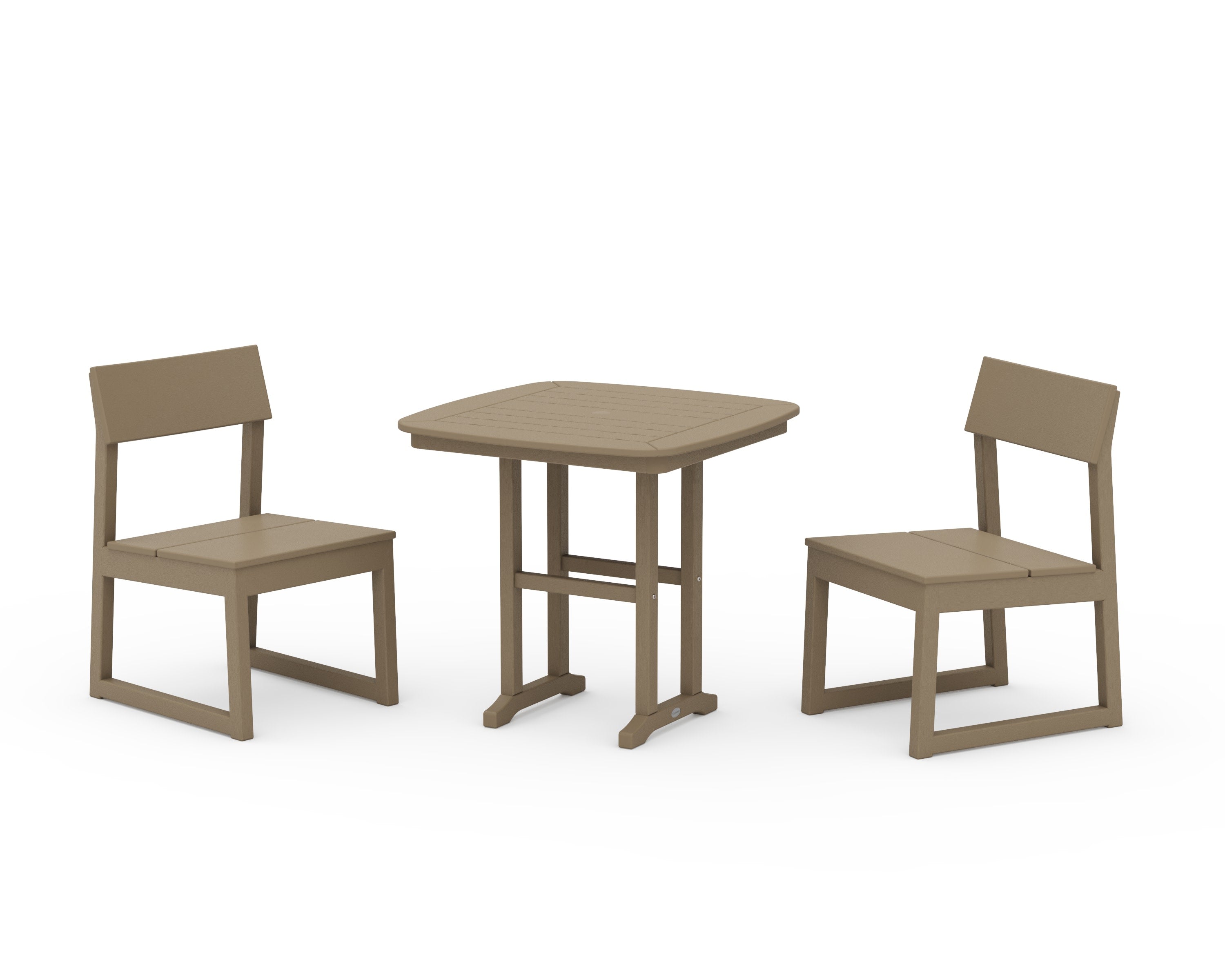 EDGE Side Chair 3-Piece Dining Set in Vintage Sahara