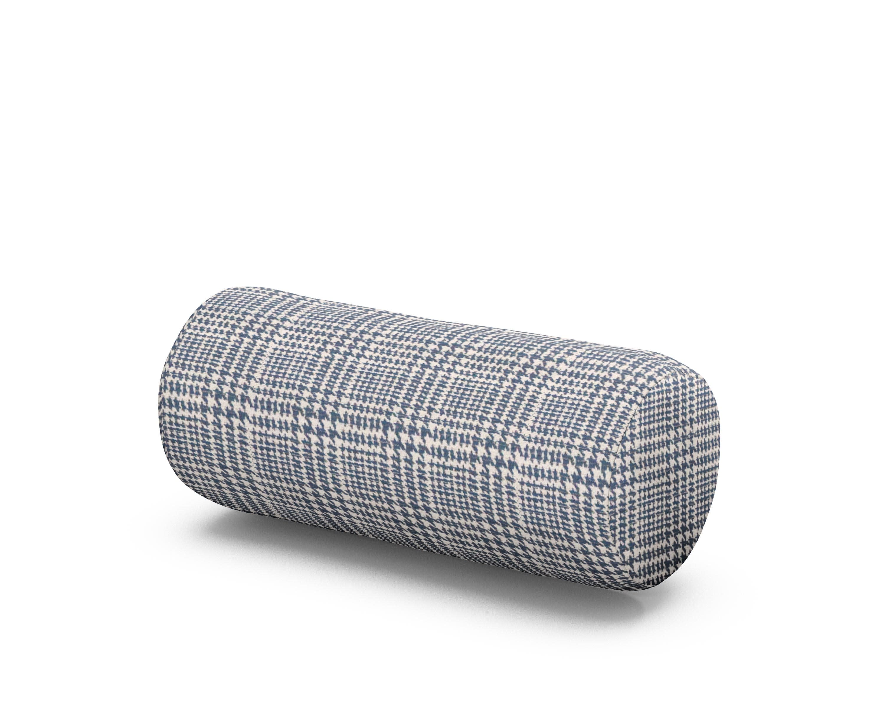 Outdoor Bolster Pillow in Houndstooth Sky Blue
