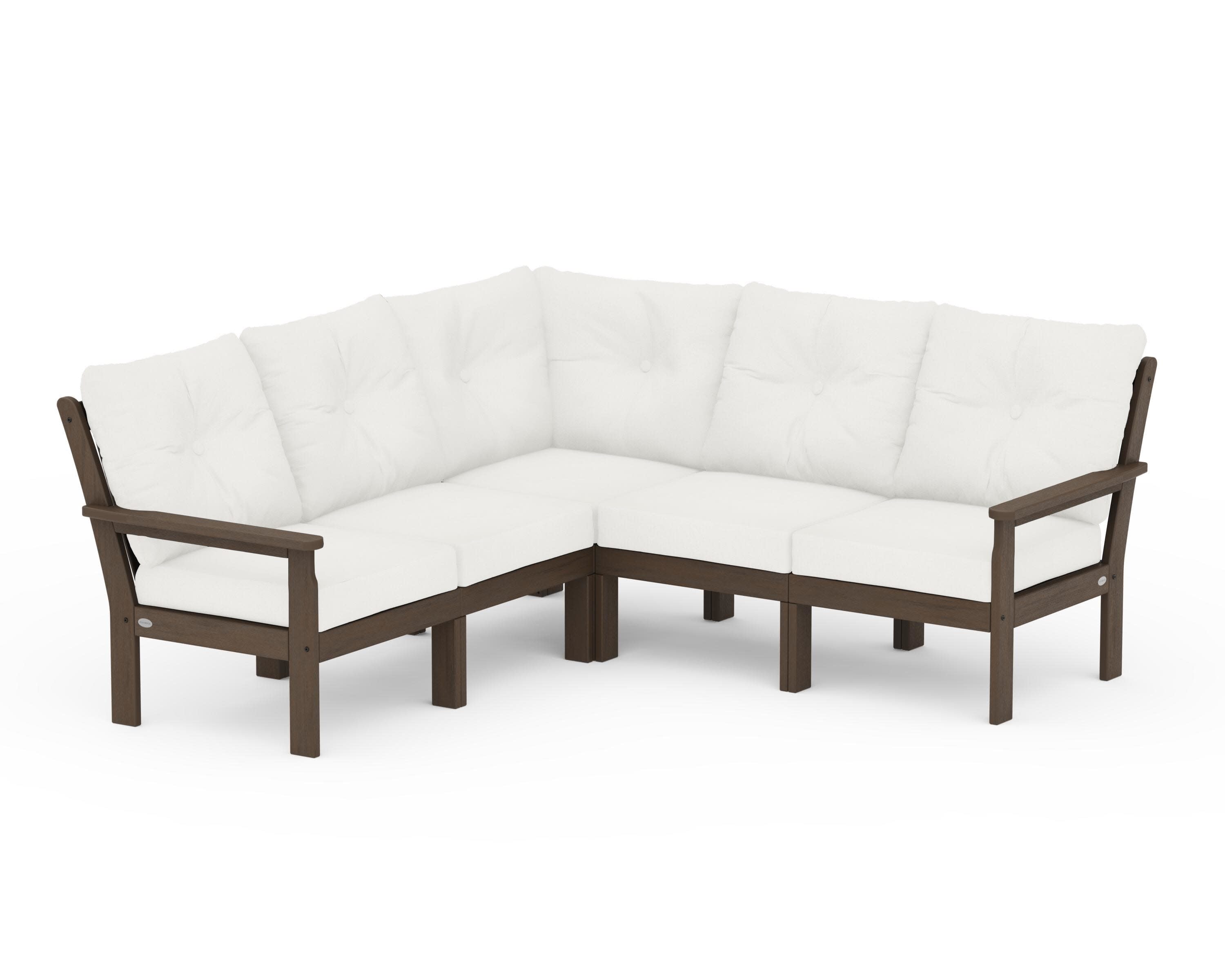 Vineyard 5-Piece Sectional in Kona / Natural Linen