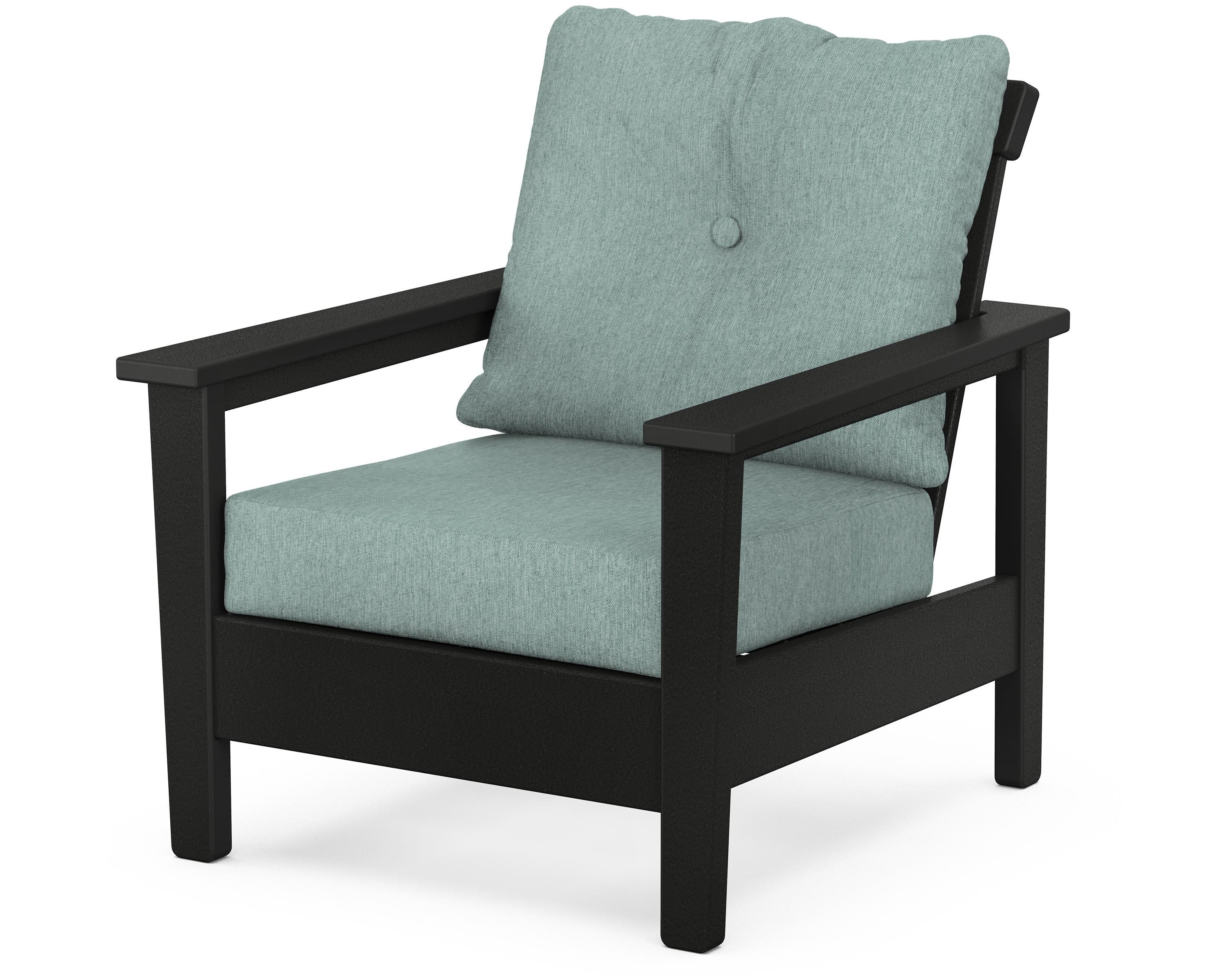 Prescott Deep Seating Chair in Black / Glacier Spa
