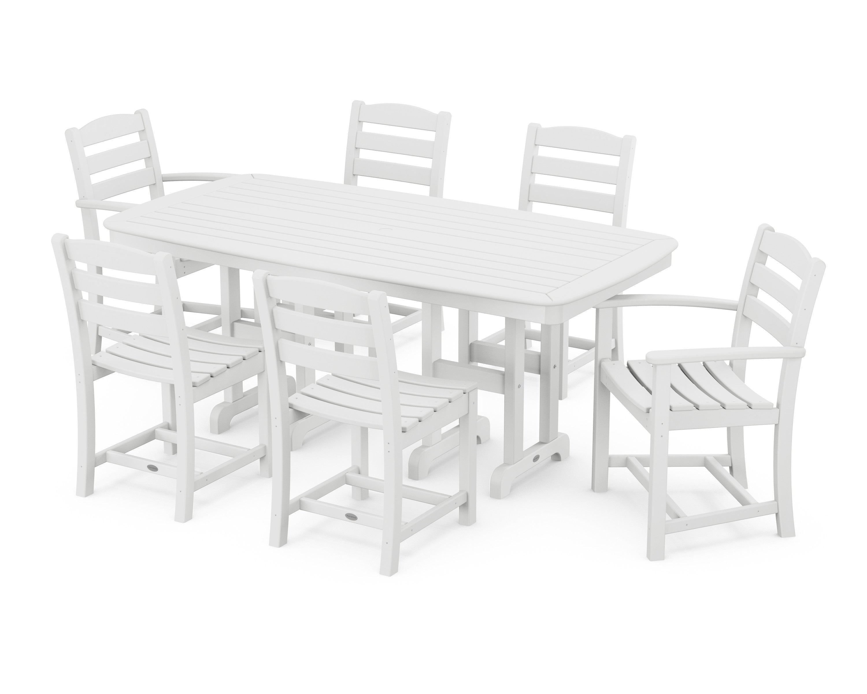 La Casa Caf 7-Piece Dining Set in White