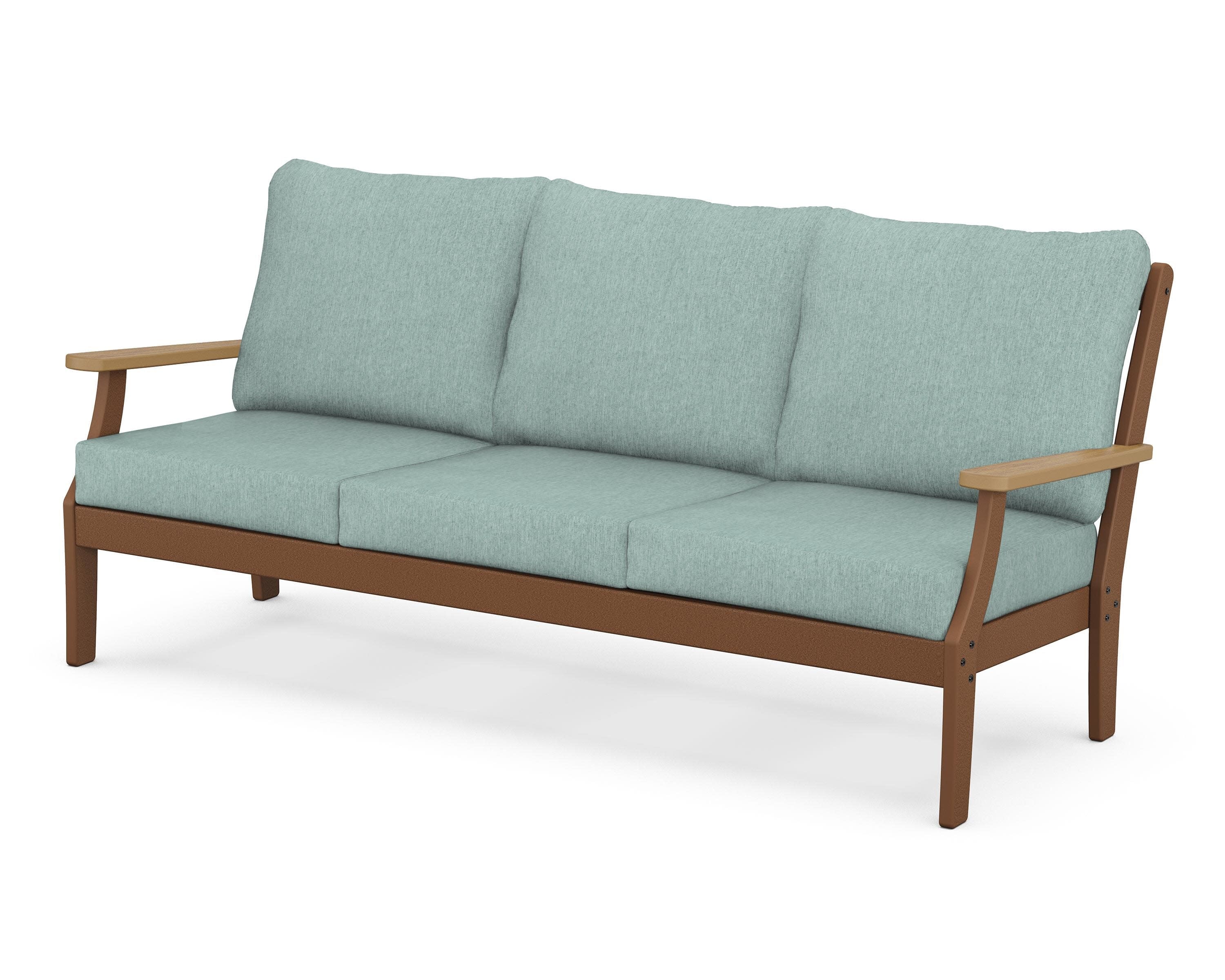 Braxton Deep Seating Sofa in Teak / Natural / Glacier Spa